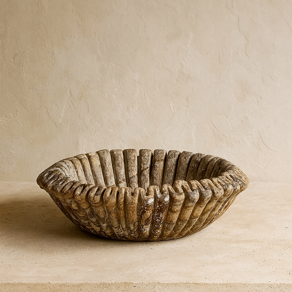 brown marble bowl