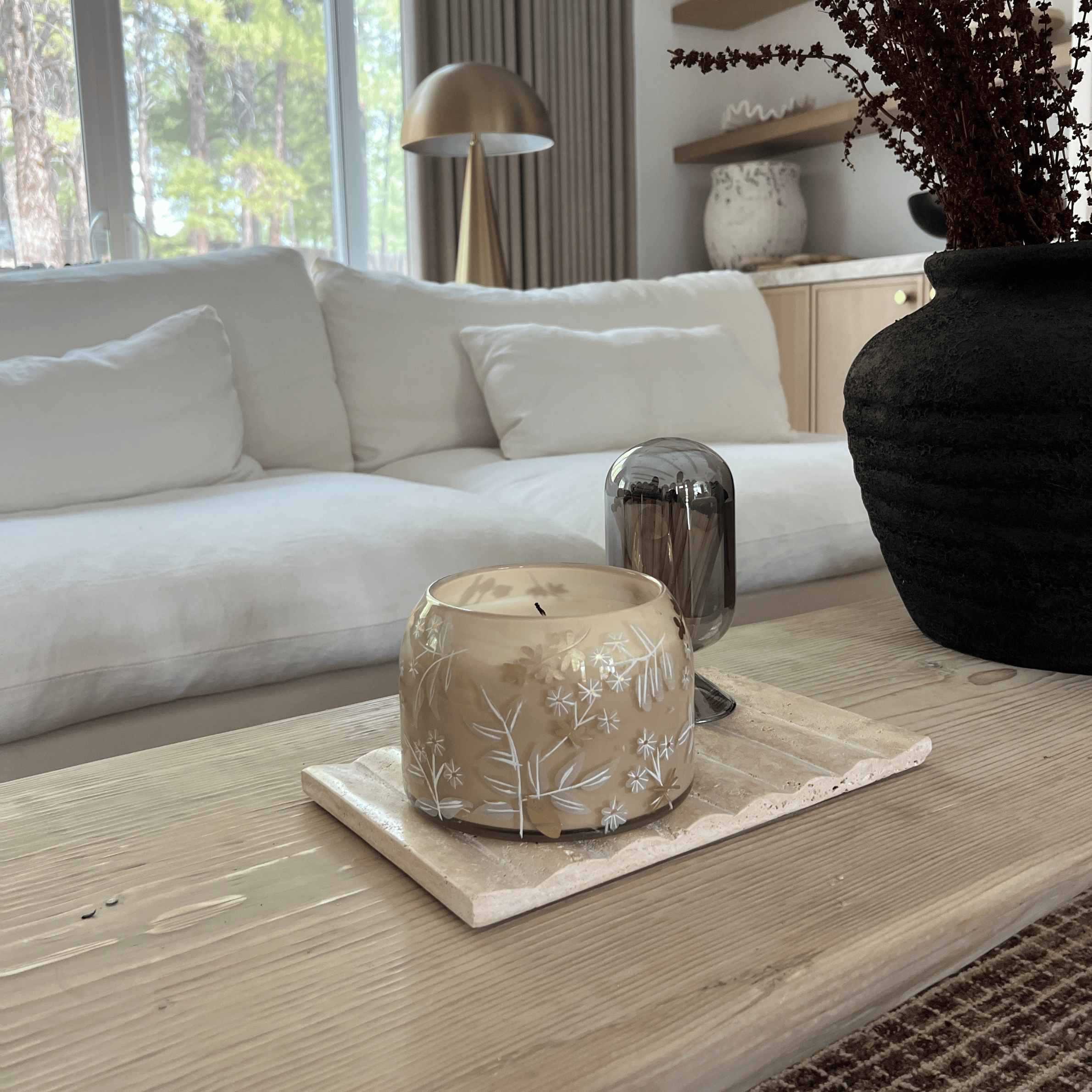 Alva Travertine Tray