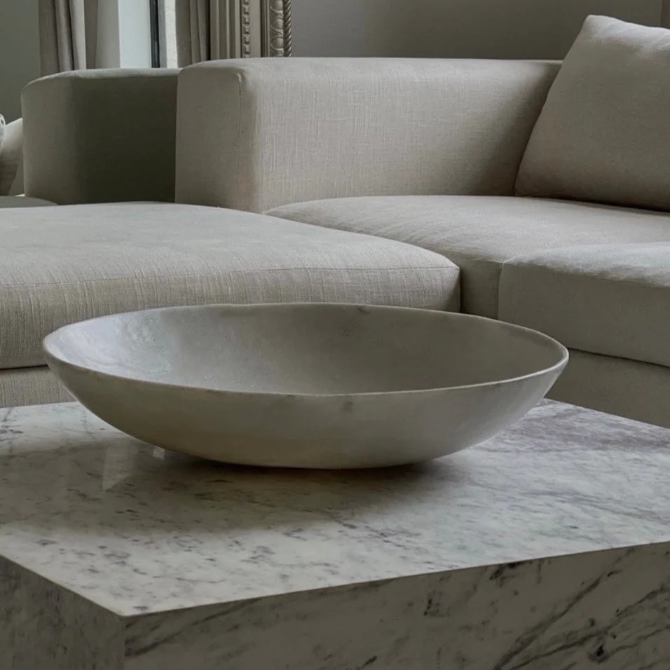 Aurora Marble Bowl-Decorative Objects-StyleMeGHD