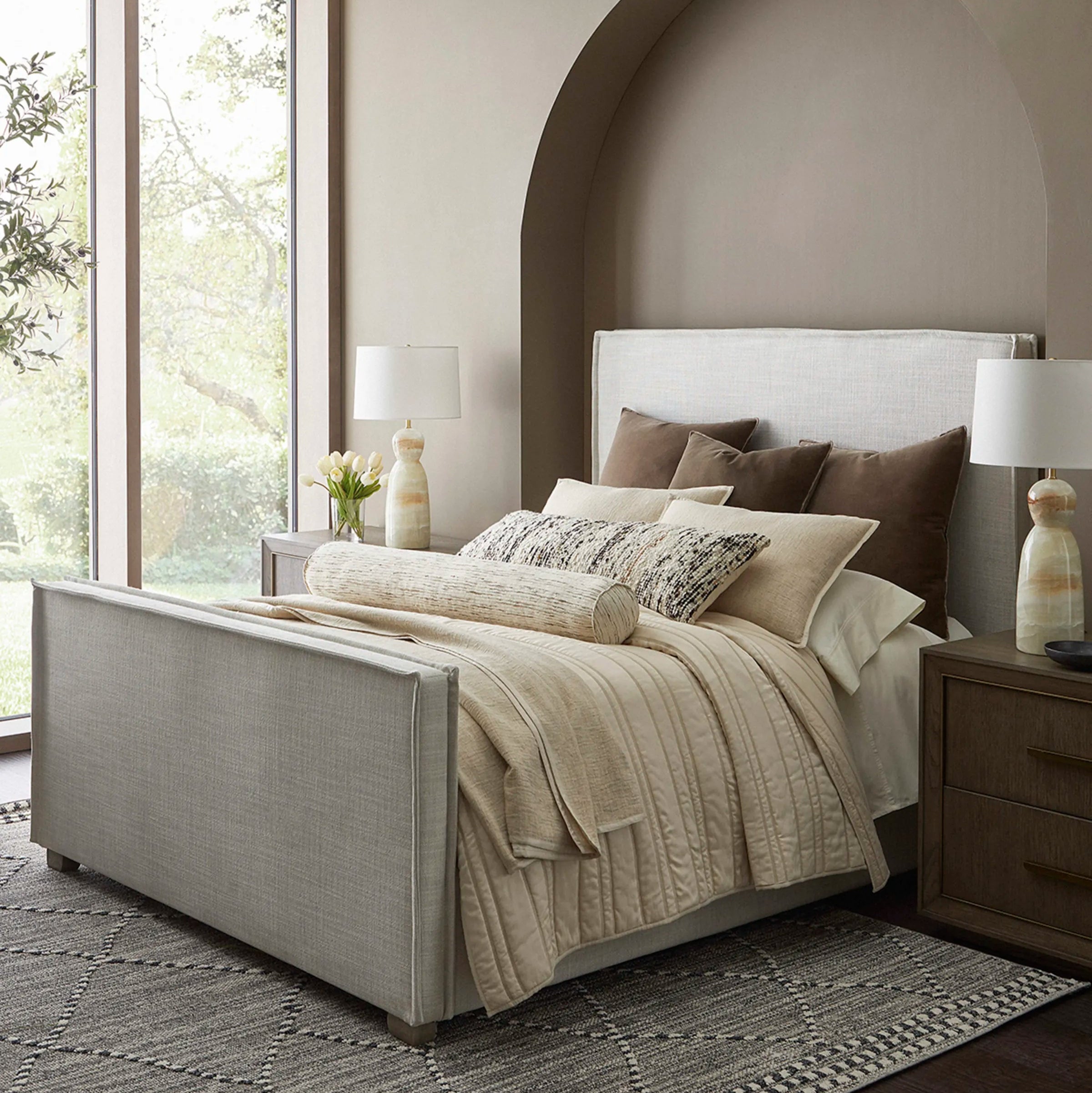 Sawyer Upholstered Bed-Beds + Headboards-StyleMeGHD