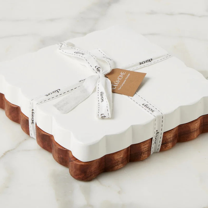Square Scalloped Board Duo