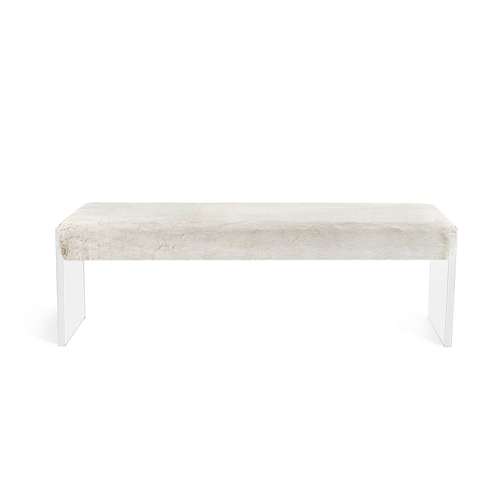 Riley Bench - Ivory - StyleMeGHD - Ottomans, Benches, + Poufs