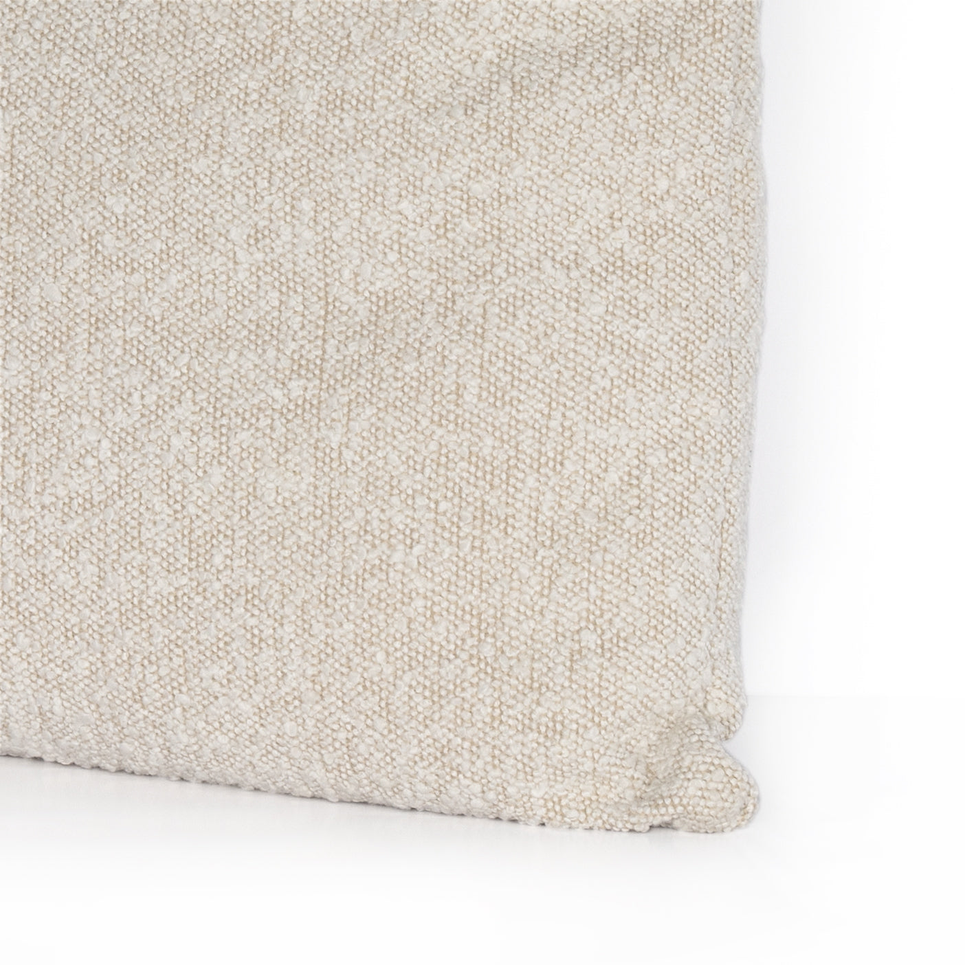 Boucle And Leather Pillow-Natural-20
