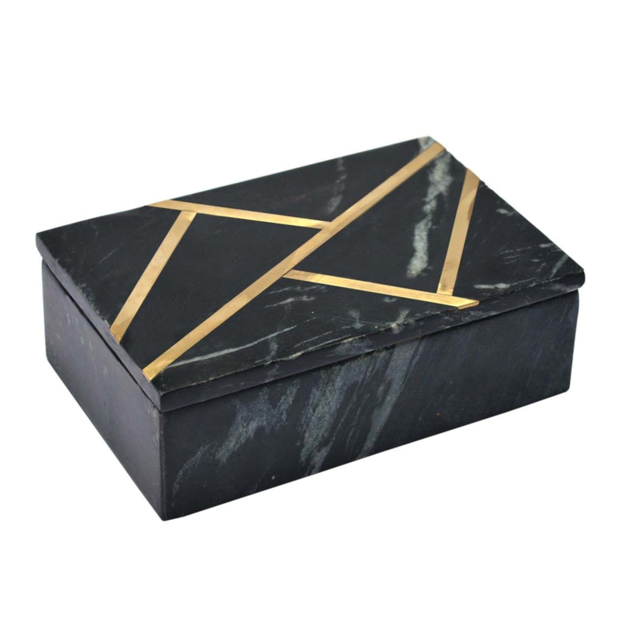 Alexa Brass Inlay Box - StyleMeGHD - Trays + Boxes