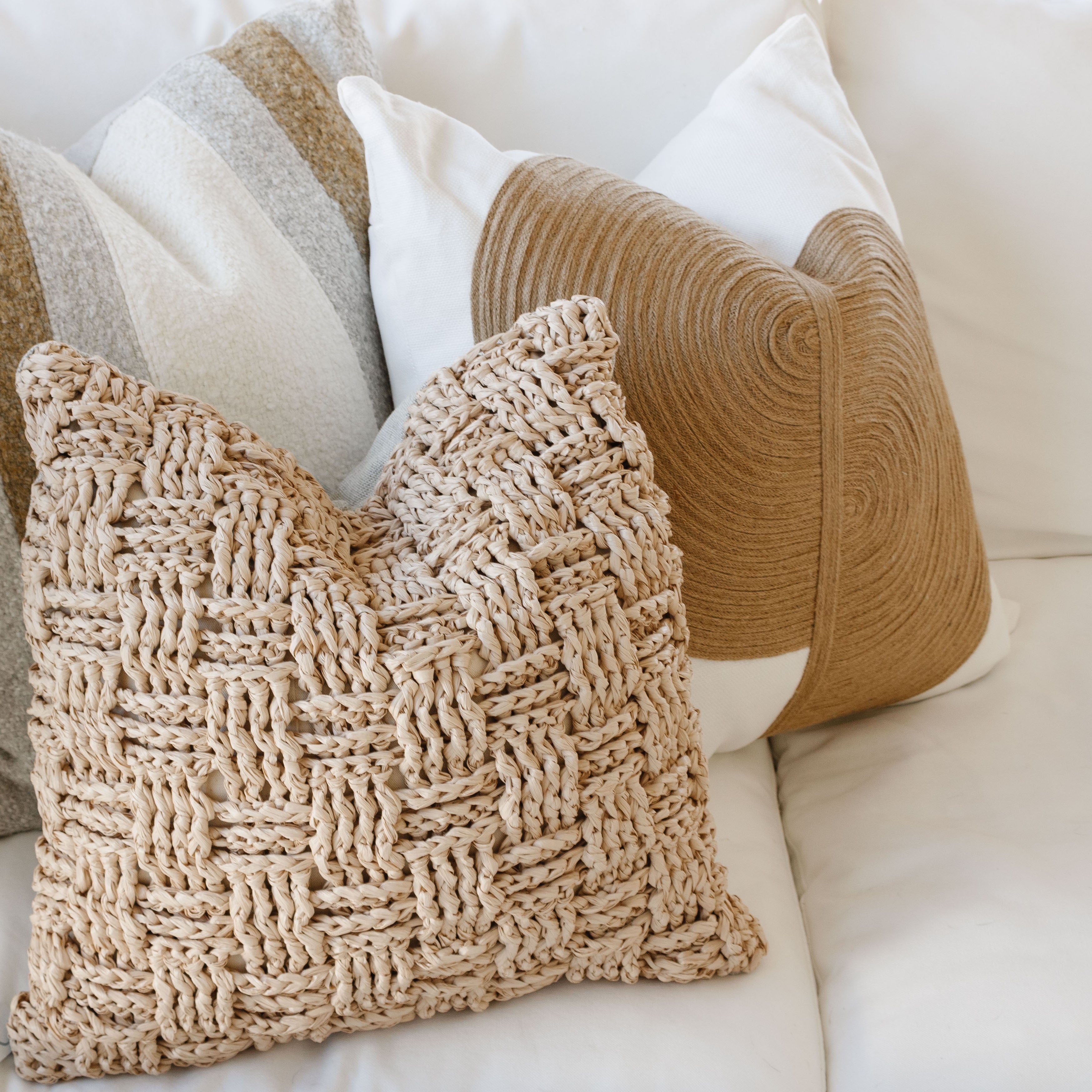 Basket Pillow, Natural - StyleMeGHD - Pillows + Throws
