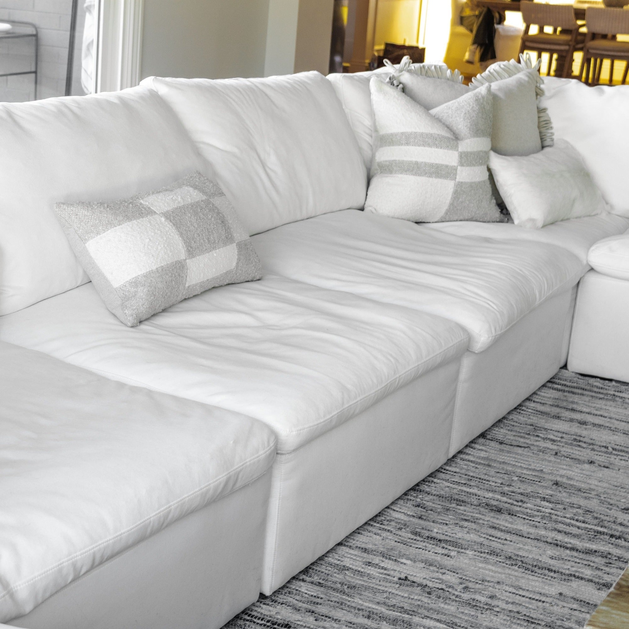 Berber Grey and Oyster Pillow