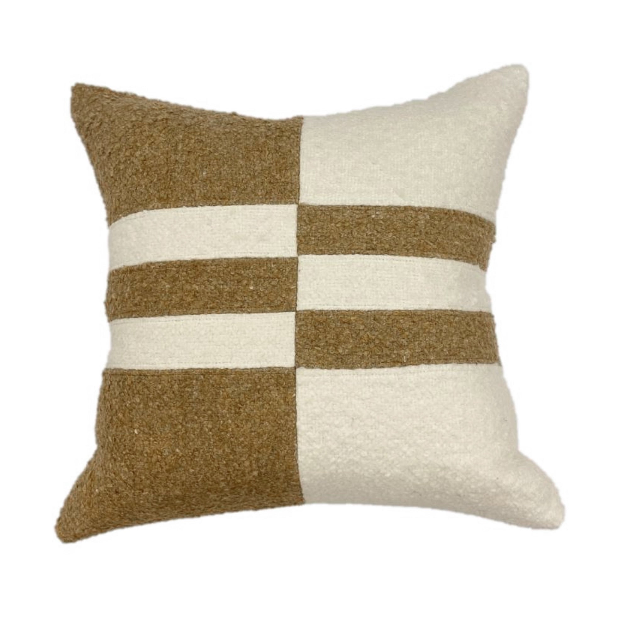 Berber Pillow Golden and Oyster - StyleMeGHD - Pillows + Throws