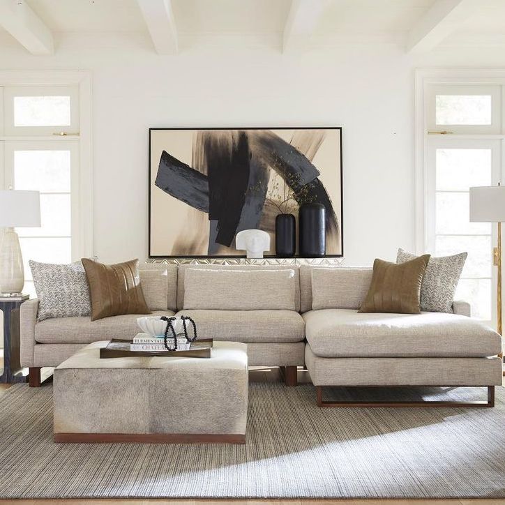 Frosted Hide Ottoman