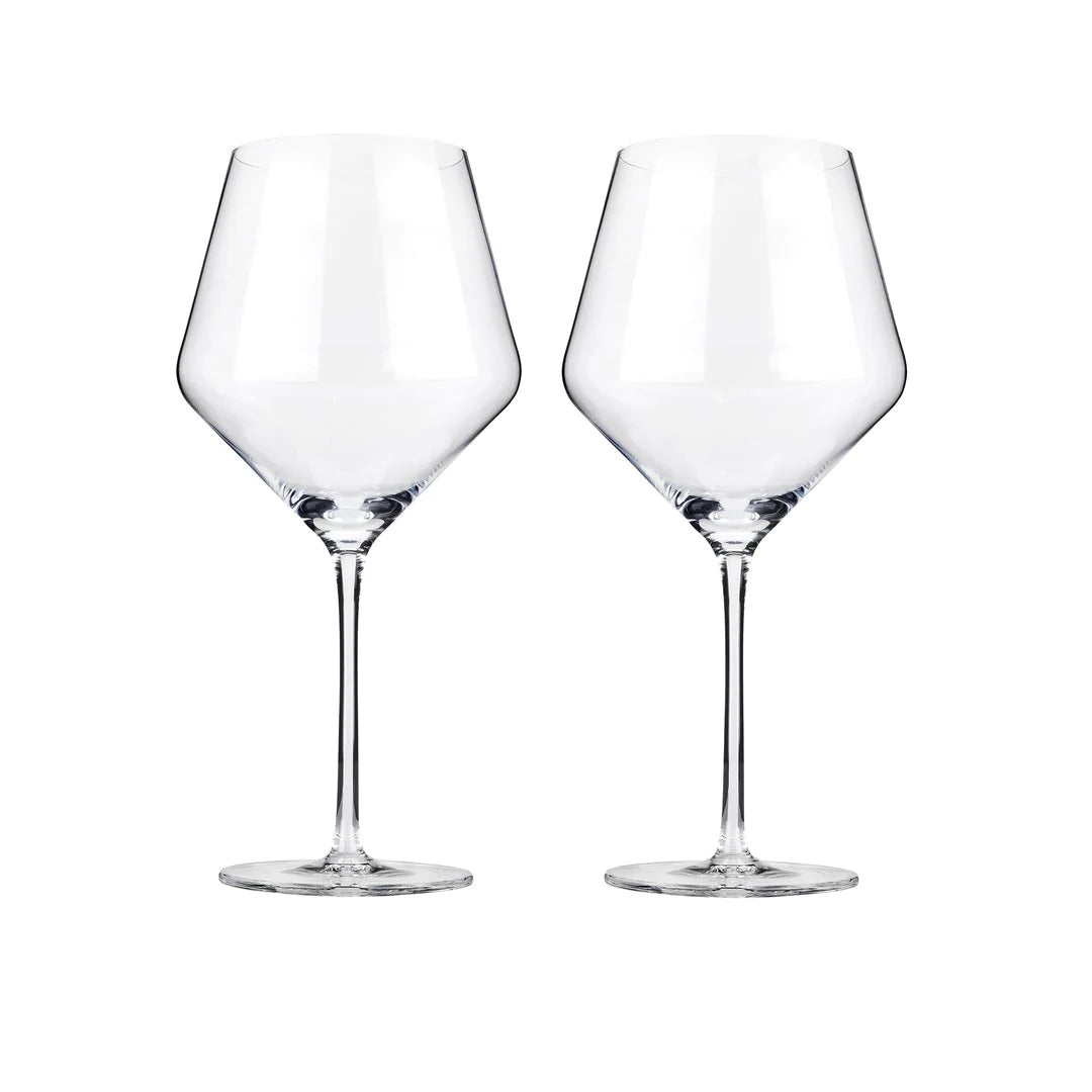 Jolie Burgundy Glasses, Set of 2