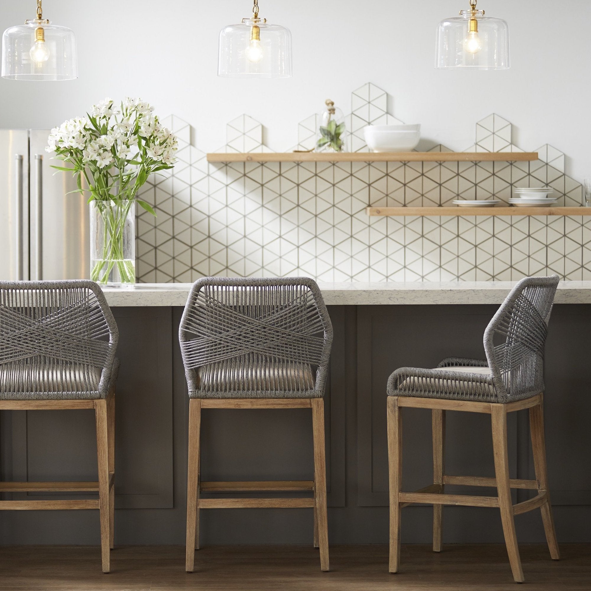 Rope Me In Bar + Counter Stool - StyleMeGHD - Woven Bar Stools with Backs