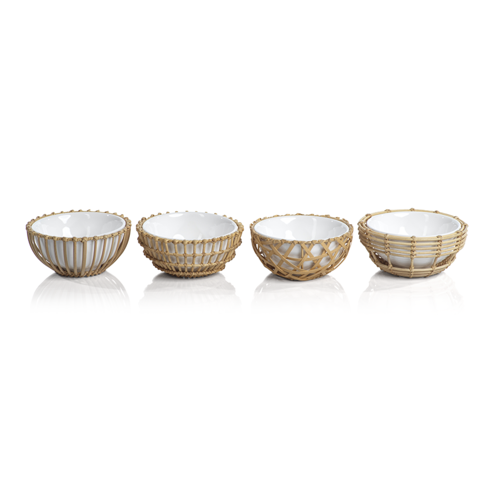 Wicker & Bamboo Bowl, Set of 4 - StyleMeGHD - Kitchen Accessories