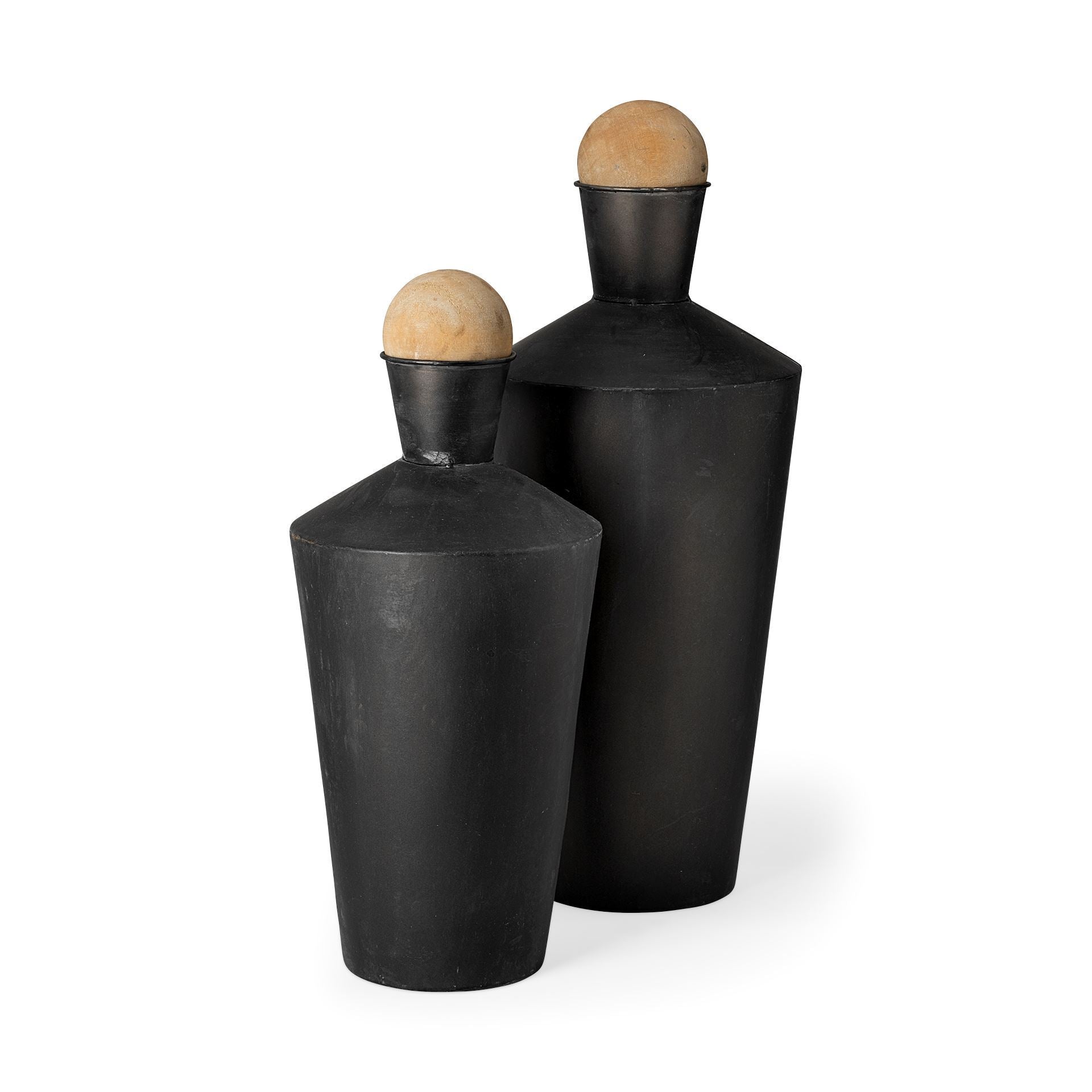 Amora Metal Urns, Set of 2