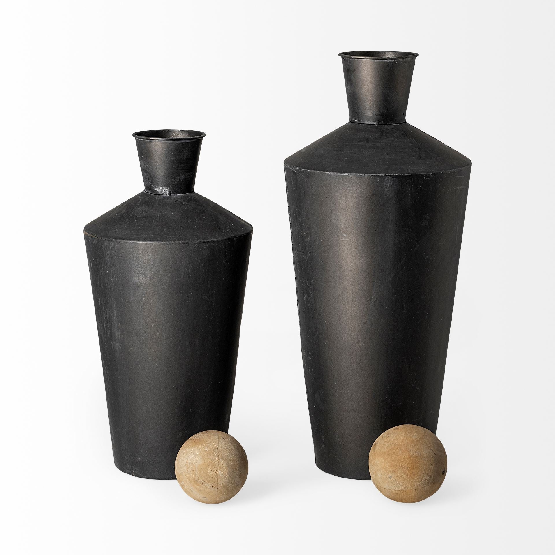Amora Metal Urns, Set of 2-Decorative Objects-StyleMeGHD
