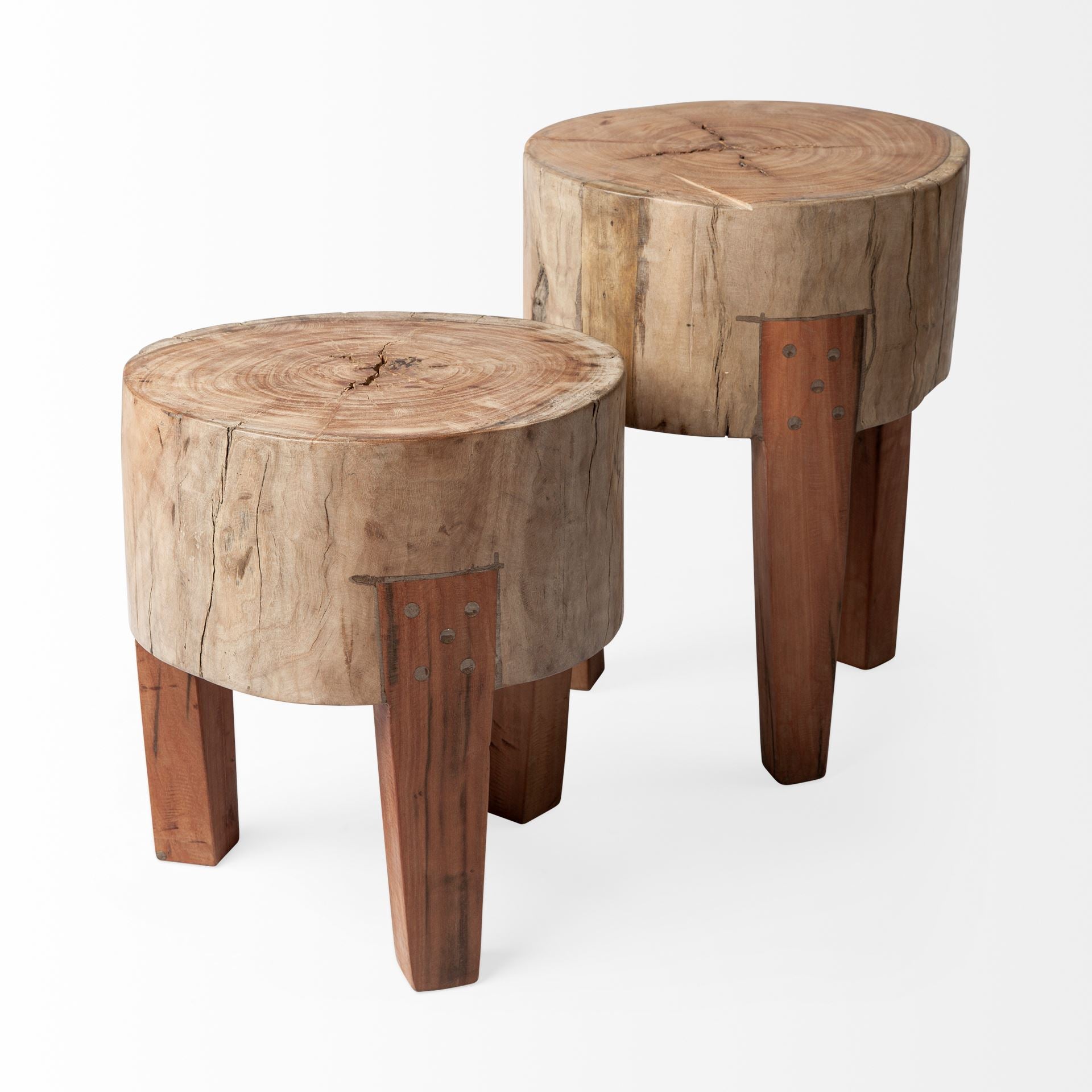 Cesar Wood Stool-Ottomans, Benches + Poufs-StyleMeGHD