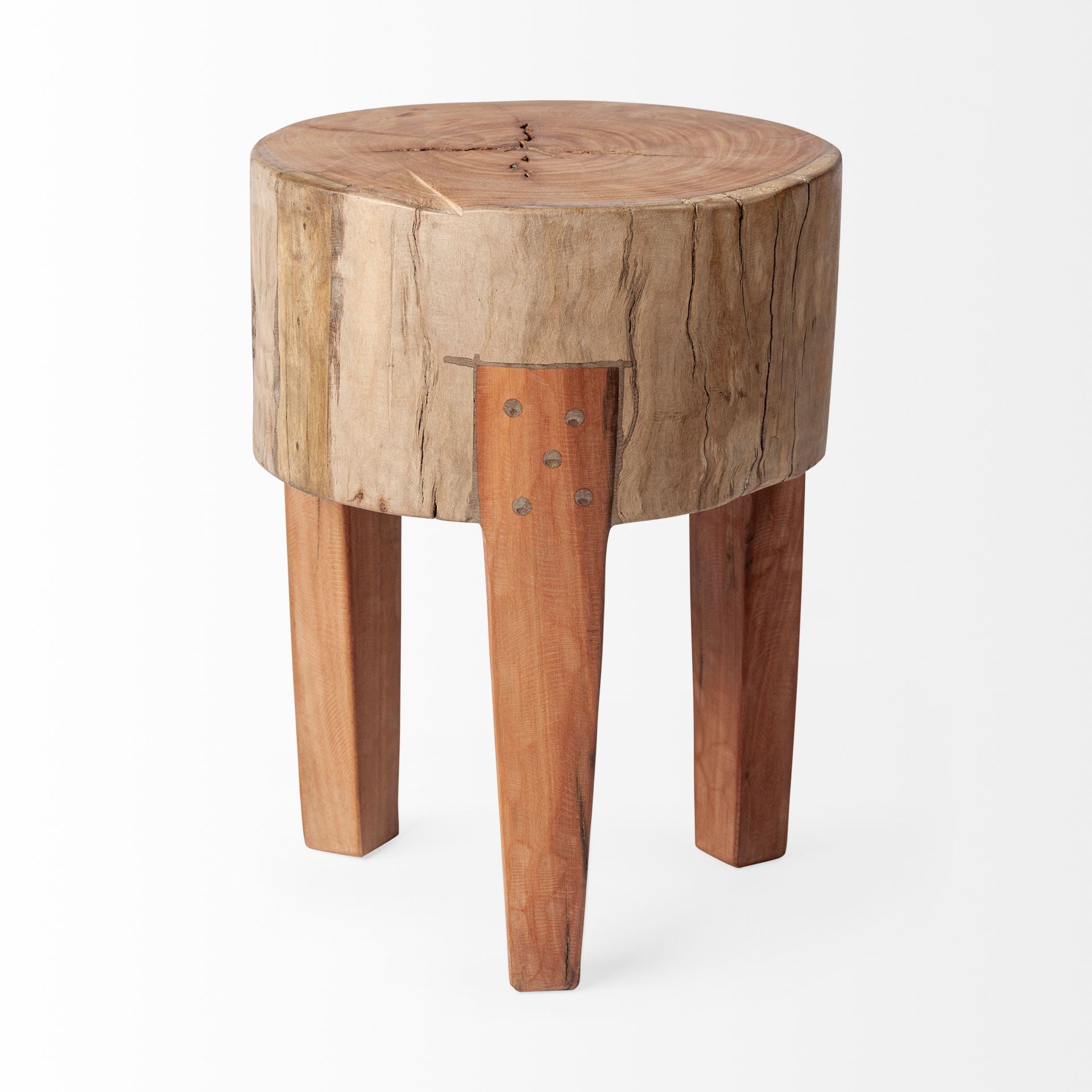 Cesar Wood Stool-Ottomans, Benches + Poufs-StyleMeGHD