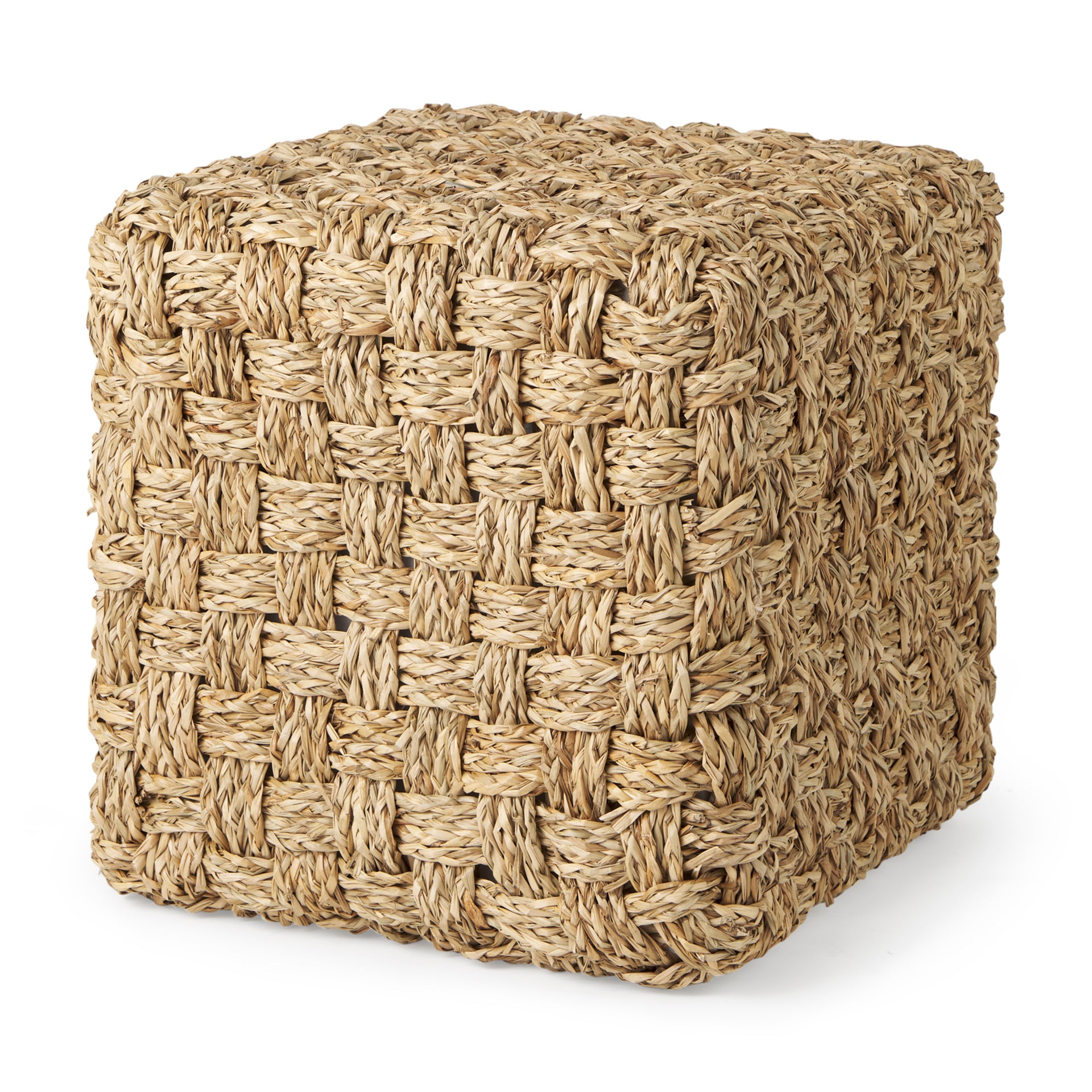 Adela Woven Pouf-Ottomans, Benches + Poufs-StyleMeGHD