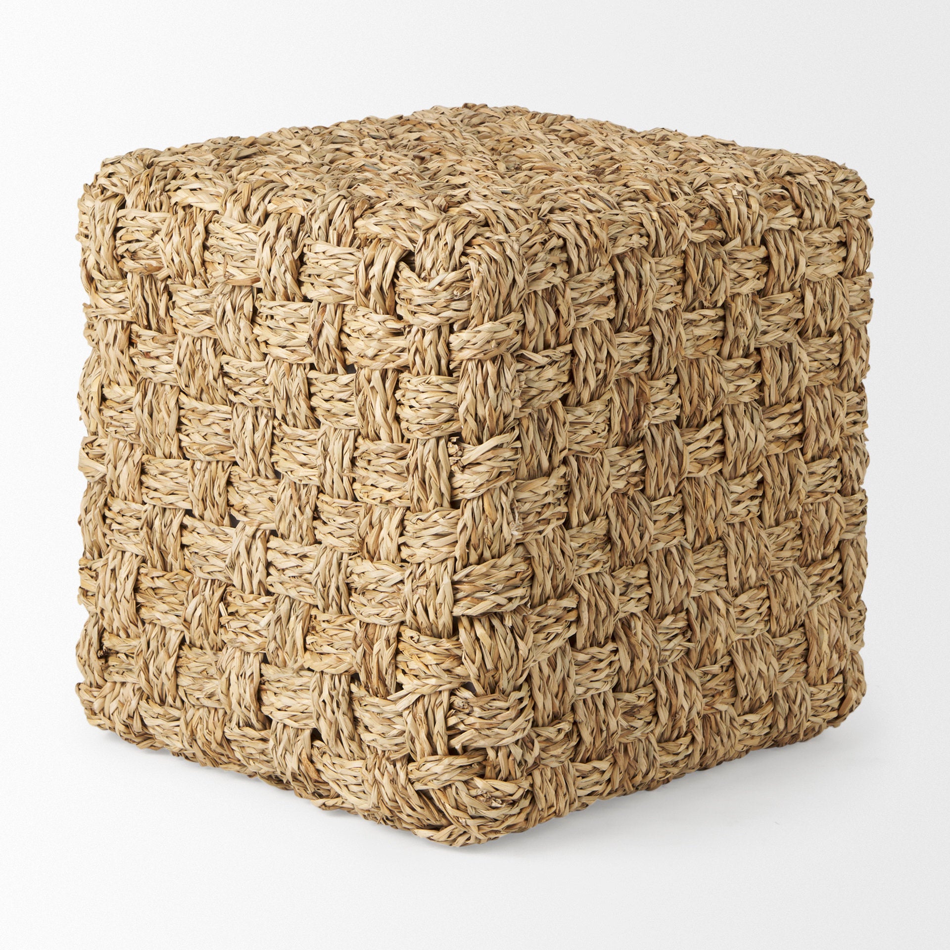 Adela Woven Pouf-Ottomans, Benches + Poufs-StyleMeGHD