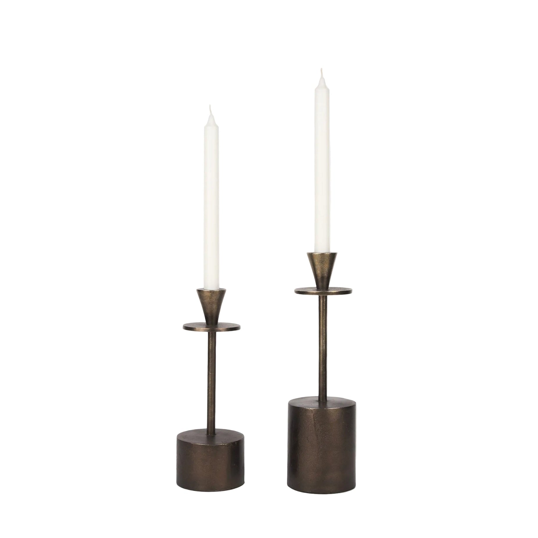 Petra Metal Candle Holders, Set of 2