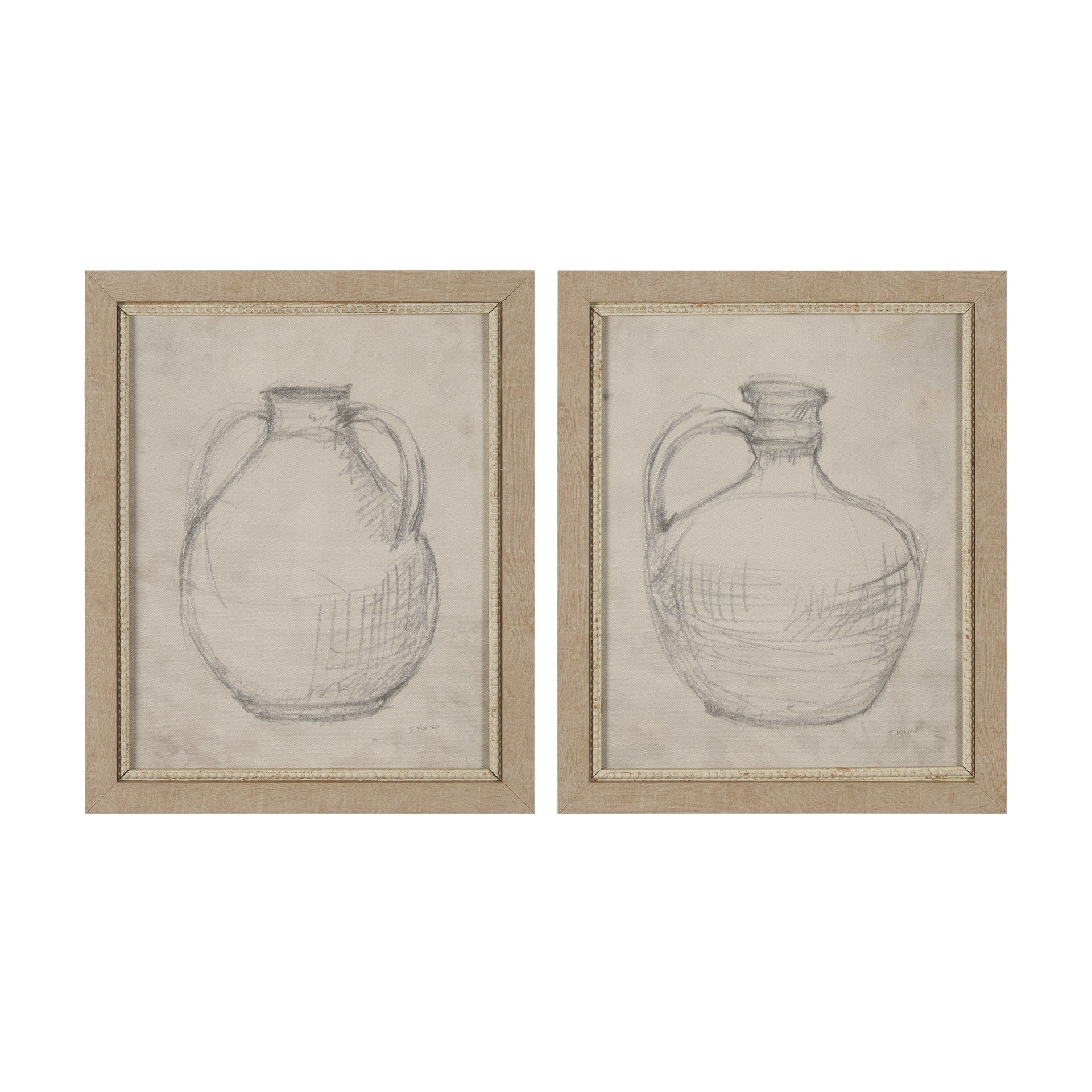 Handled Jug Sketch Framed Art, Set of 2 - StyleMeGHD - Artwork