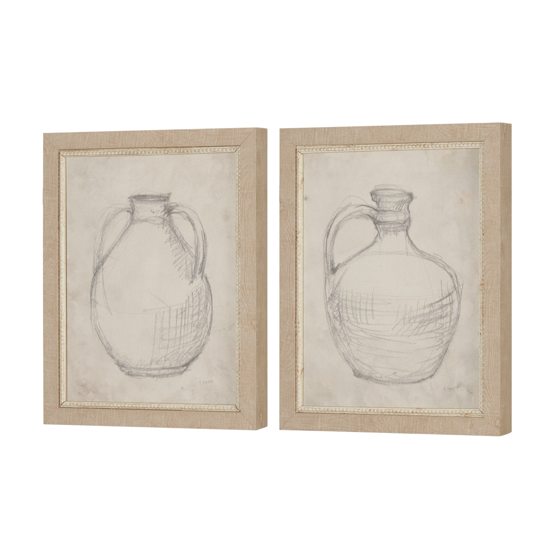 Handled Jug Sketch Framed Art, Set of 2 - StyleMeGHD - Artwork