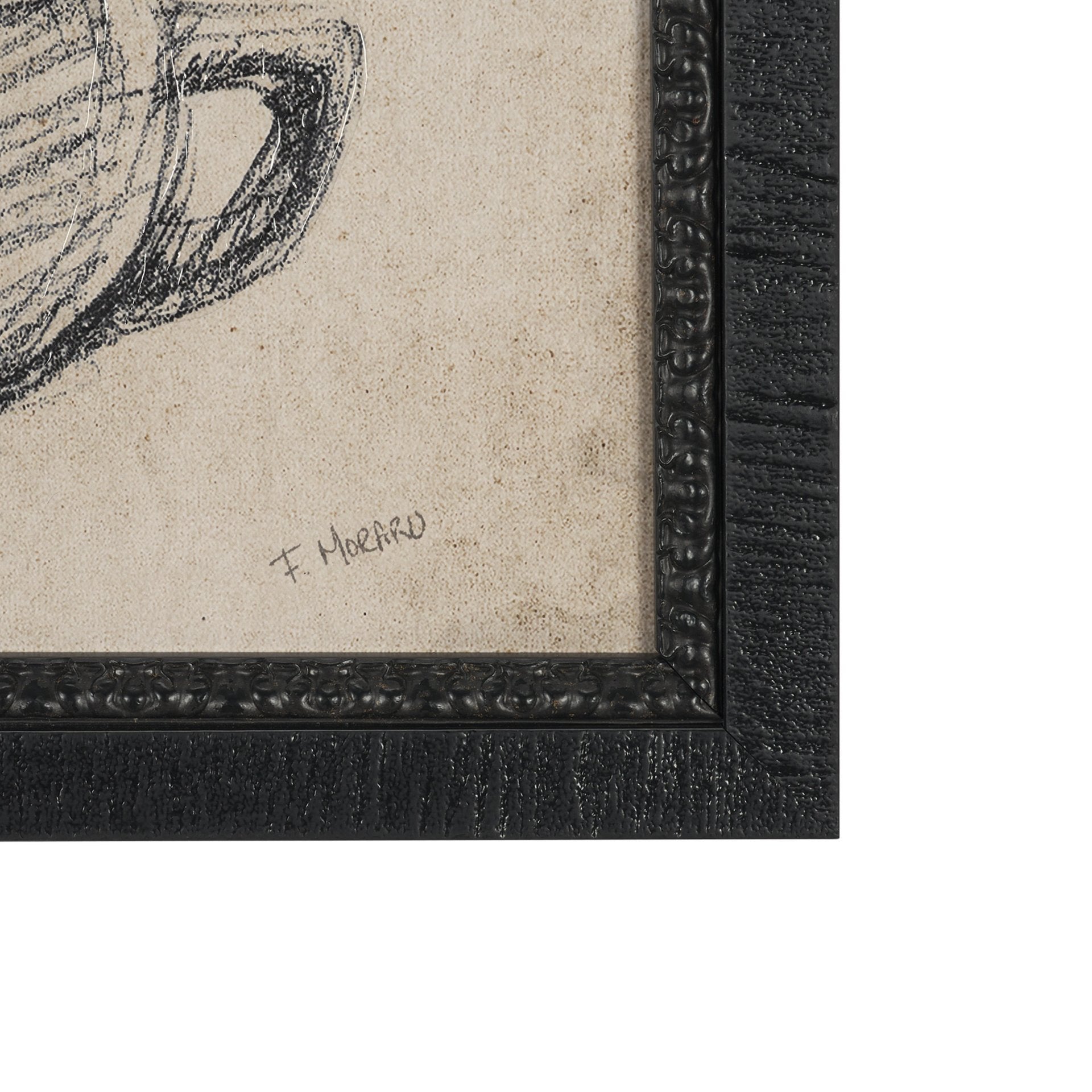 Vintage Tableware Sketch Framed Artwork, Set of 2