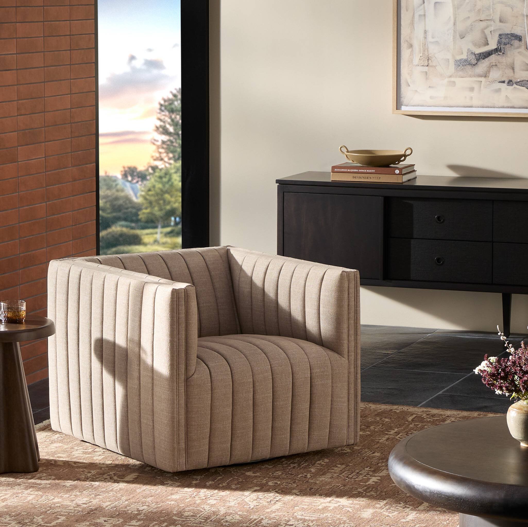 Augustine Swivel Chair-Chairs-StyleMeGHD
