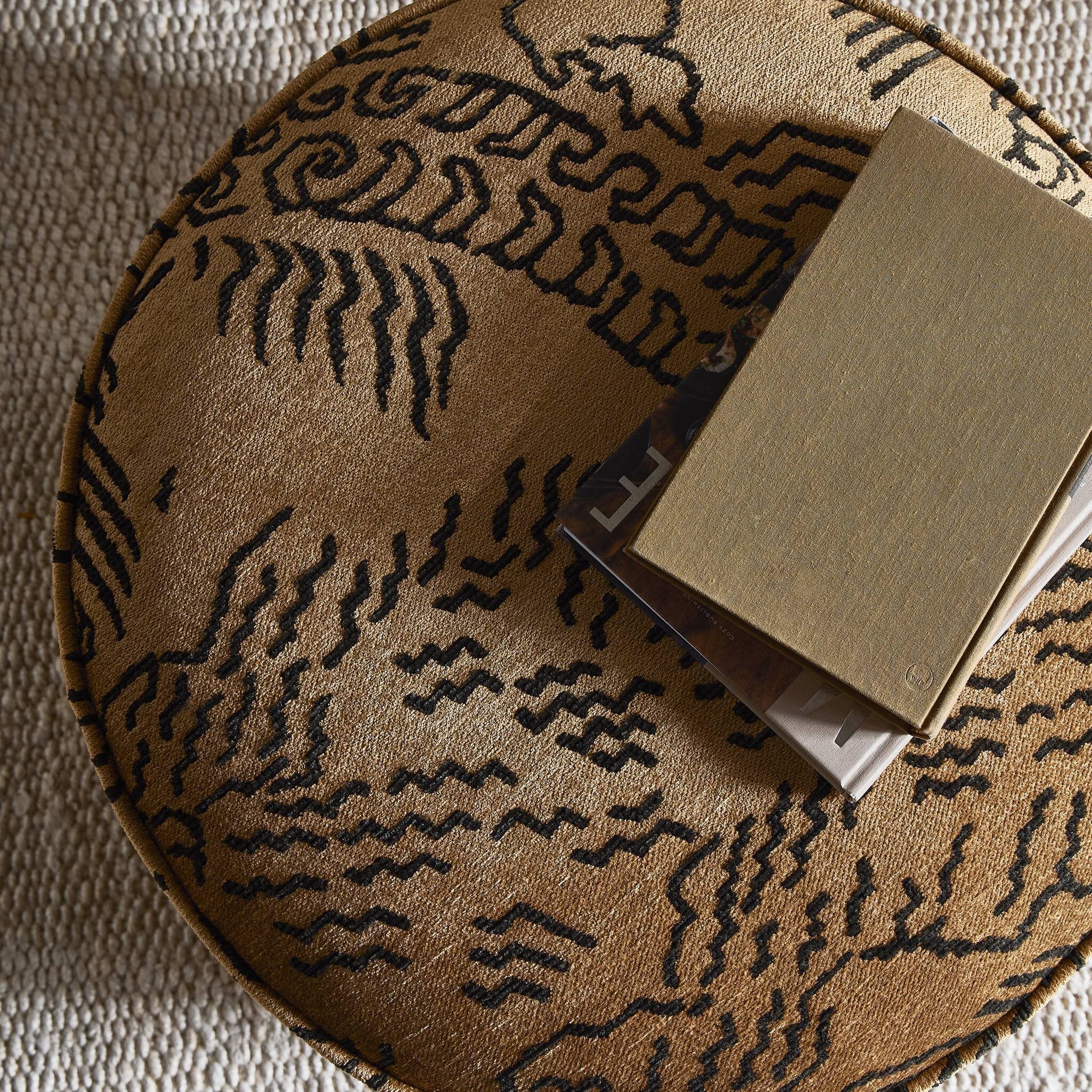 Sinclair Round Ottoman-Ottomans, Benches + Poufs-StyleMeGHD
