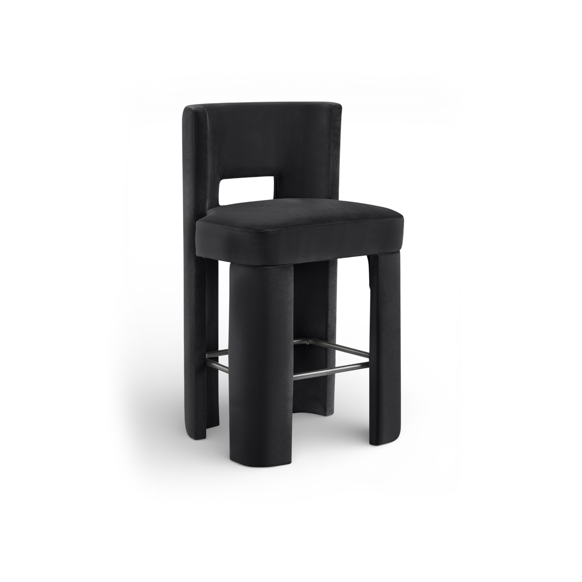 Zylo Velvet Bar Stool, Set of 2