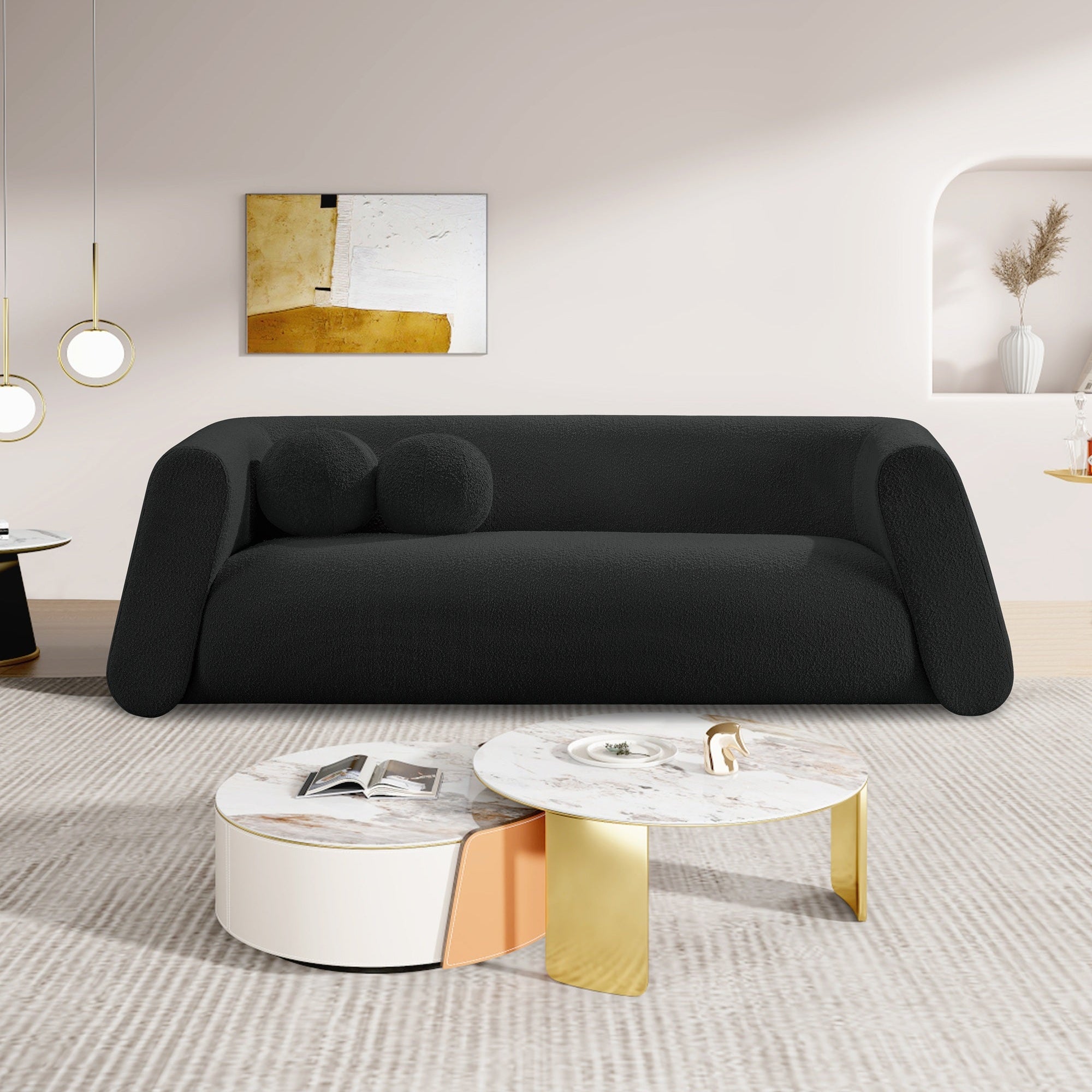 Abbott Boucle Upholstered Sofa