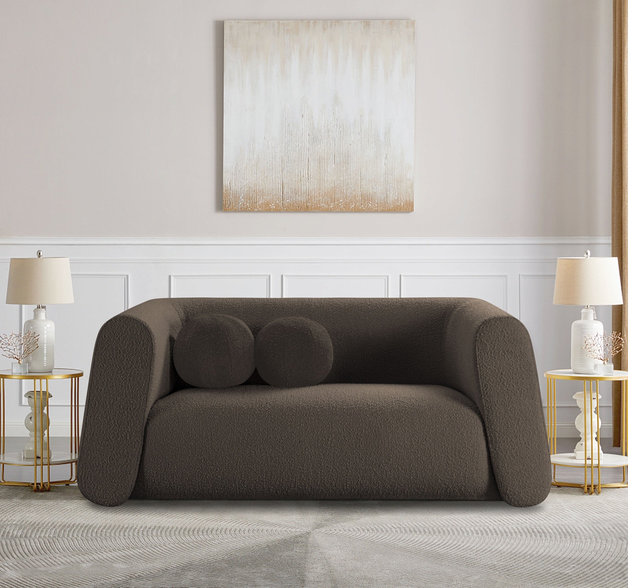 Abbott Boucle Upholstered Loveseat