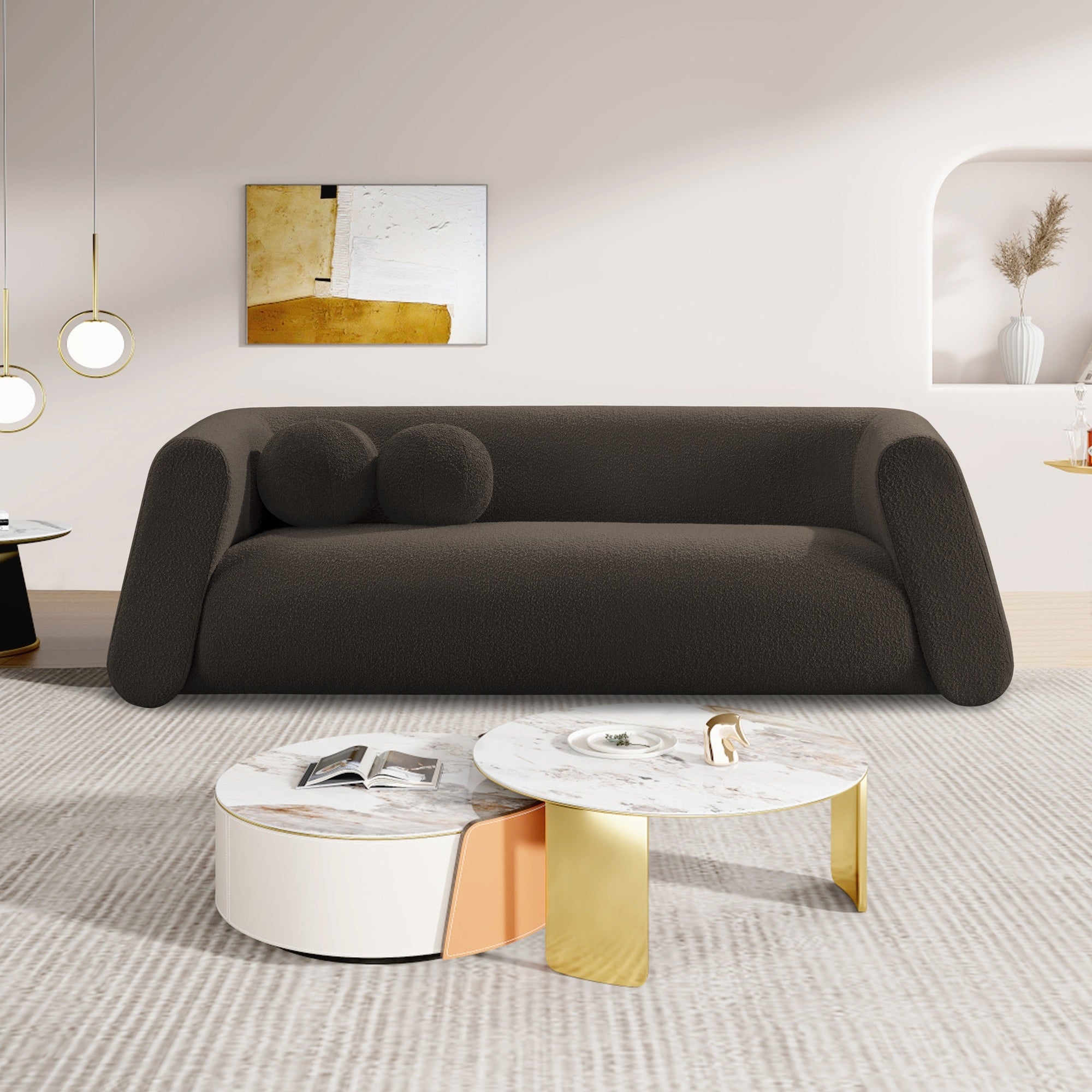 Abbott Boucle Upholstered Sofa