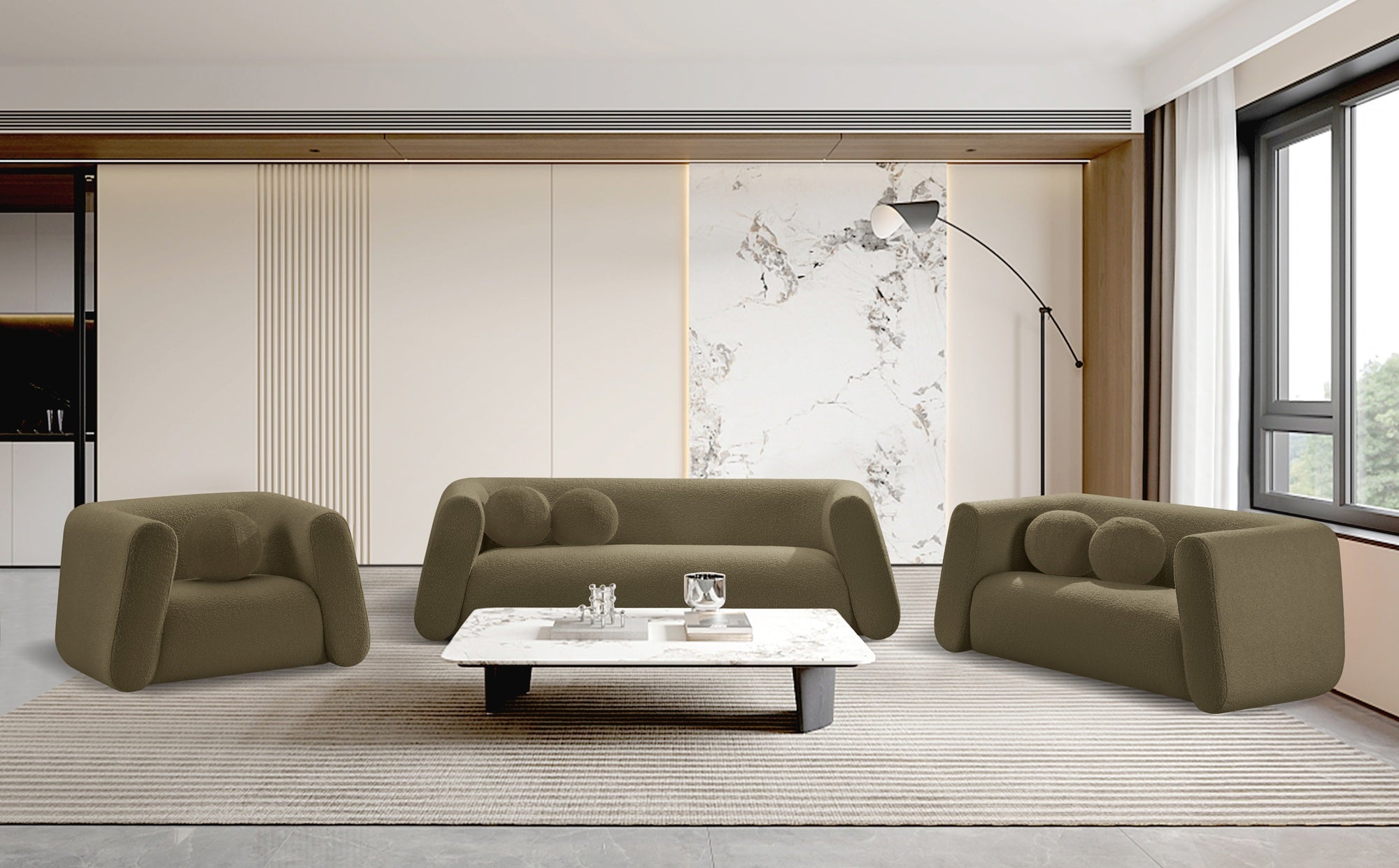 Abbott Boucle Upholstered Loveseat