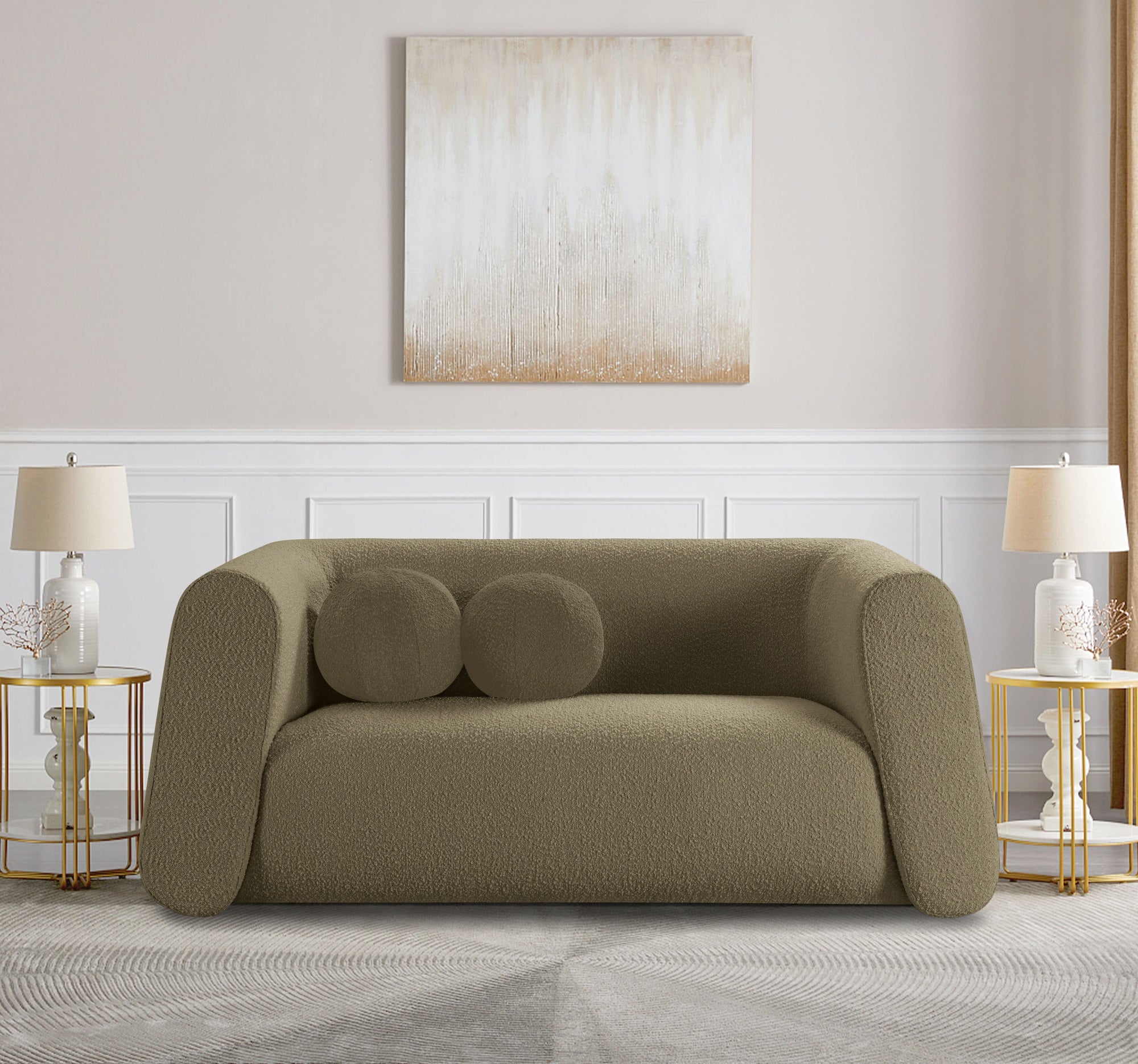 Abbott Boucle Upholstered Loveseat
