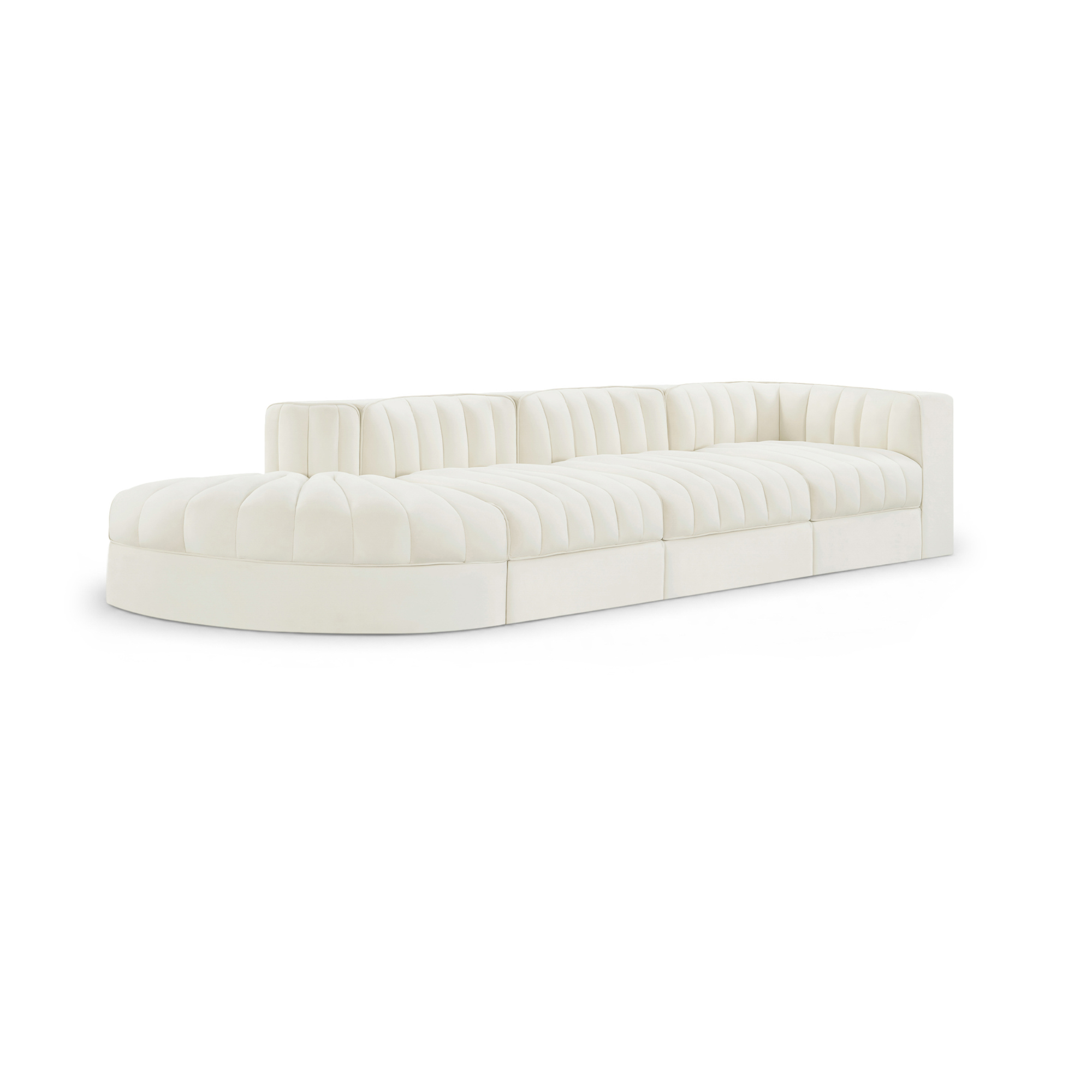 Rumina Velvet 4pc Modular Sectional