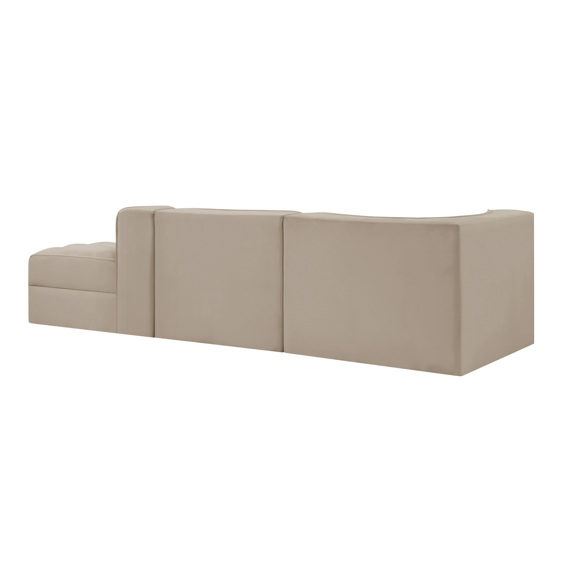 Rumina Velvet 3pc Modular Sectional