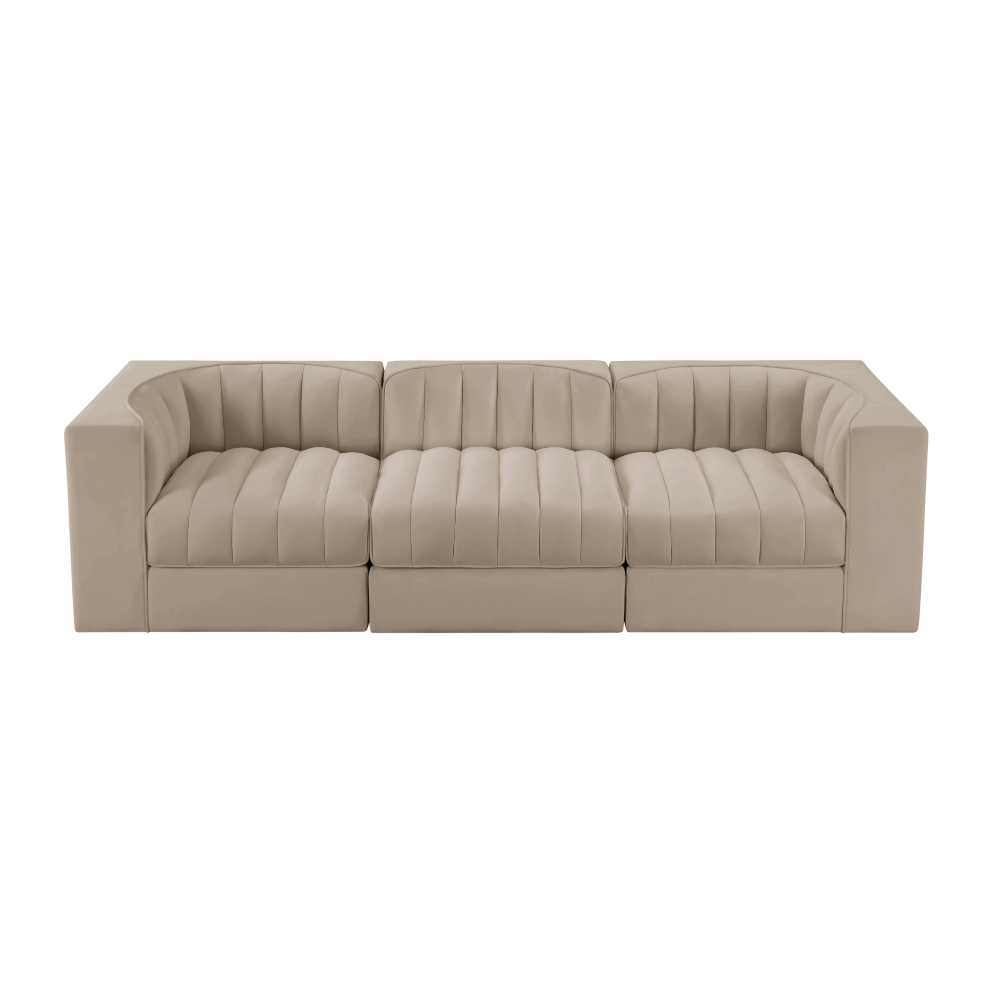 Rumina Velvet 3pc Modular Sofa