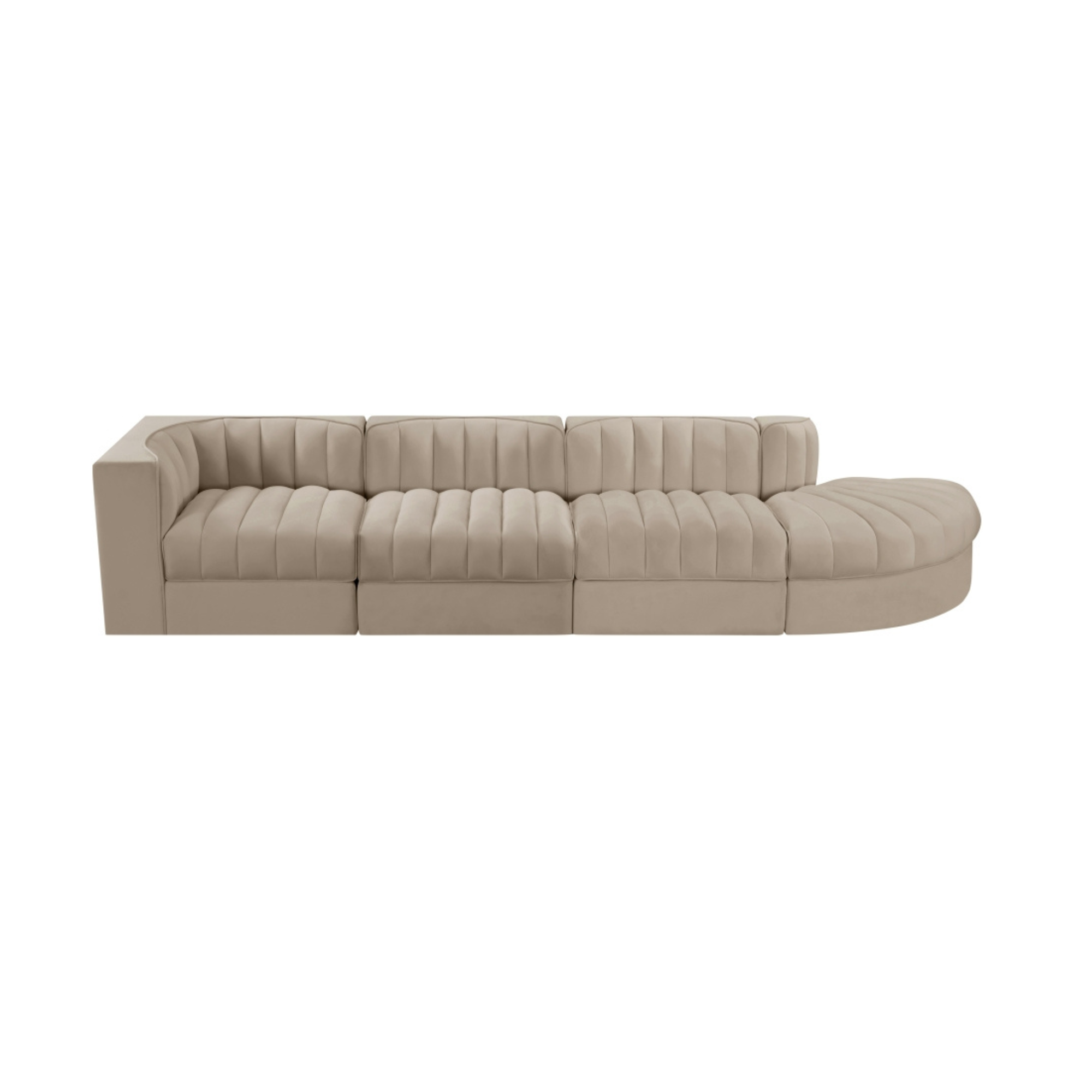 Rummia Velvet 3pc Modular Sofa