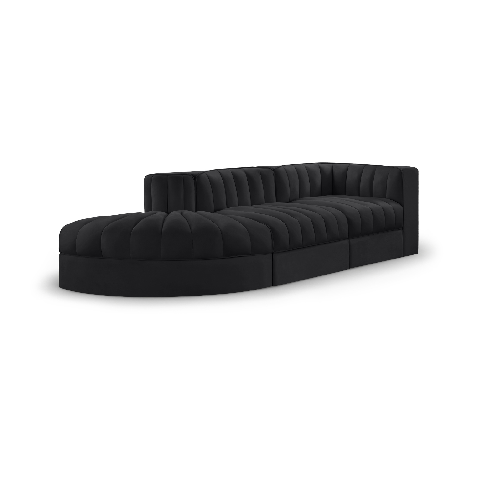 Rumina Velvet 3pc Modular Sectional