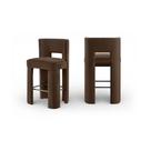 Zylo Velvet Bar Stool, Set of 2