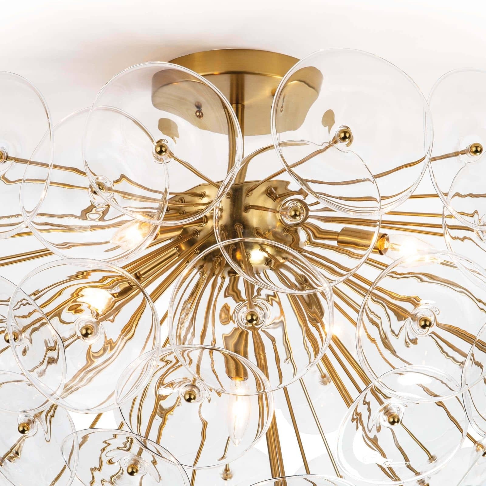 Poppy Glass Semi Flush Mount - StyleMeGHD - Chandeliers