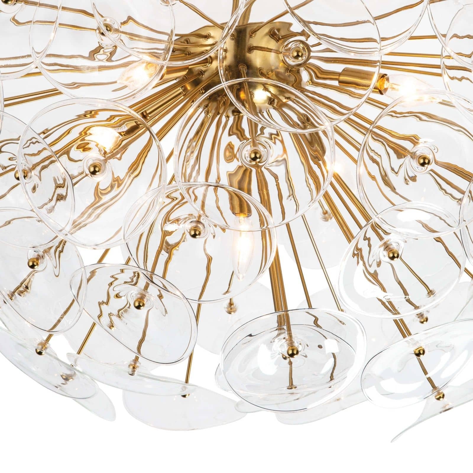 Poppy Glass Semi Flush Mount - StyleMeGHD - Chandeliers
