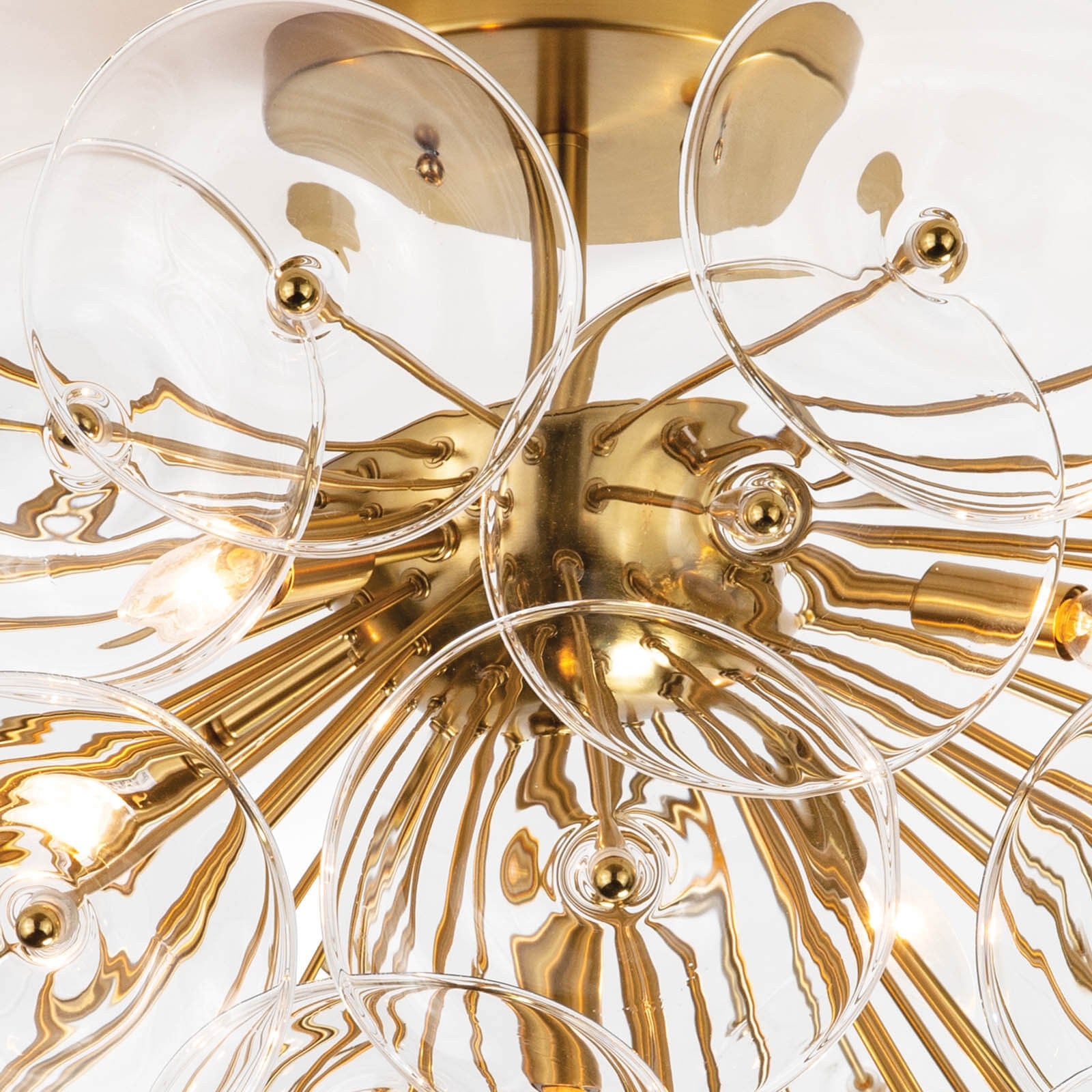 Poppy Glass Semi Flush Mount - StyleMeGHD - Chandeliers