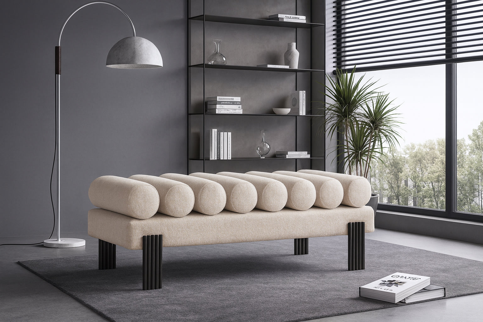 Akela Linen Upholstered Bench
