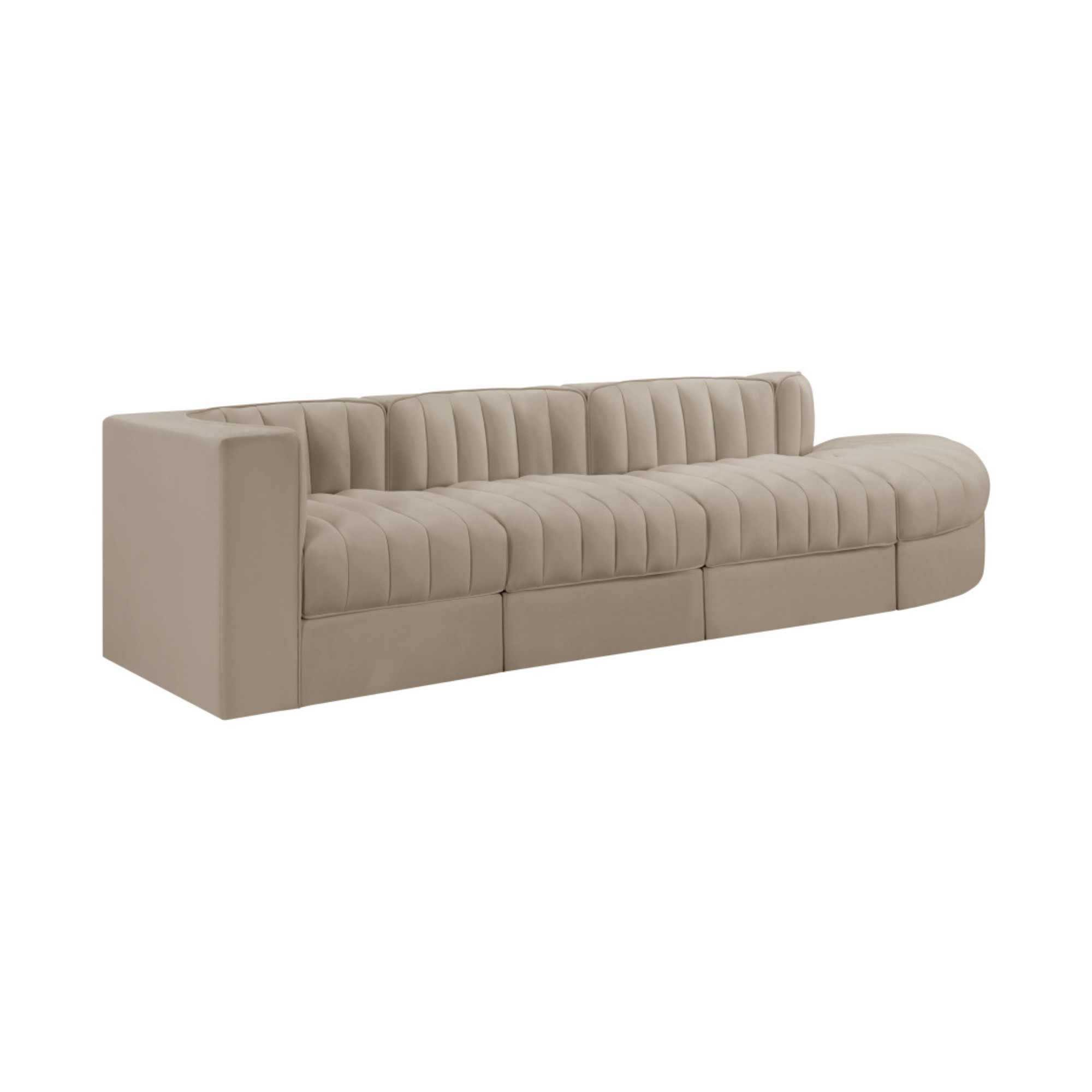 Rummia Velvet 3pc Modular Sofa