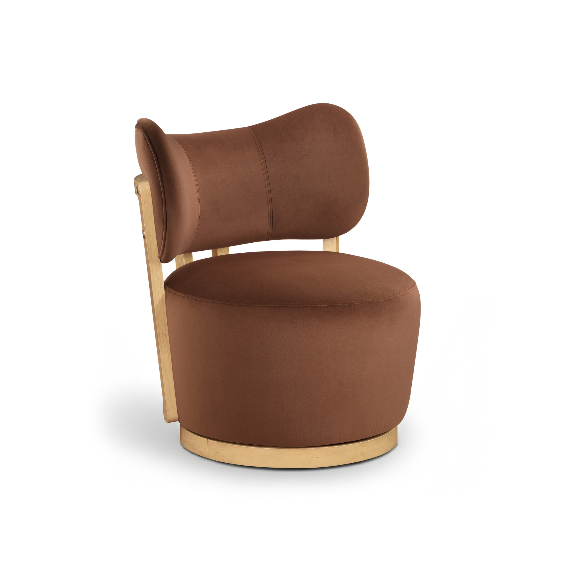Velara Velvet Swivel Chair