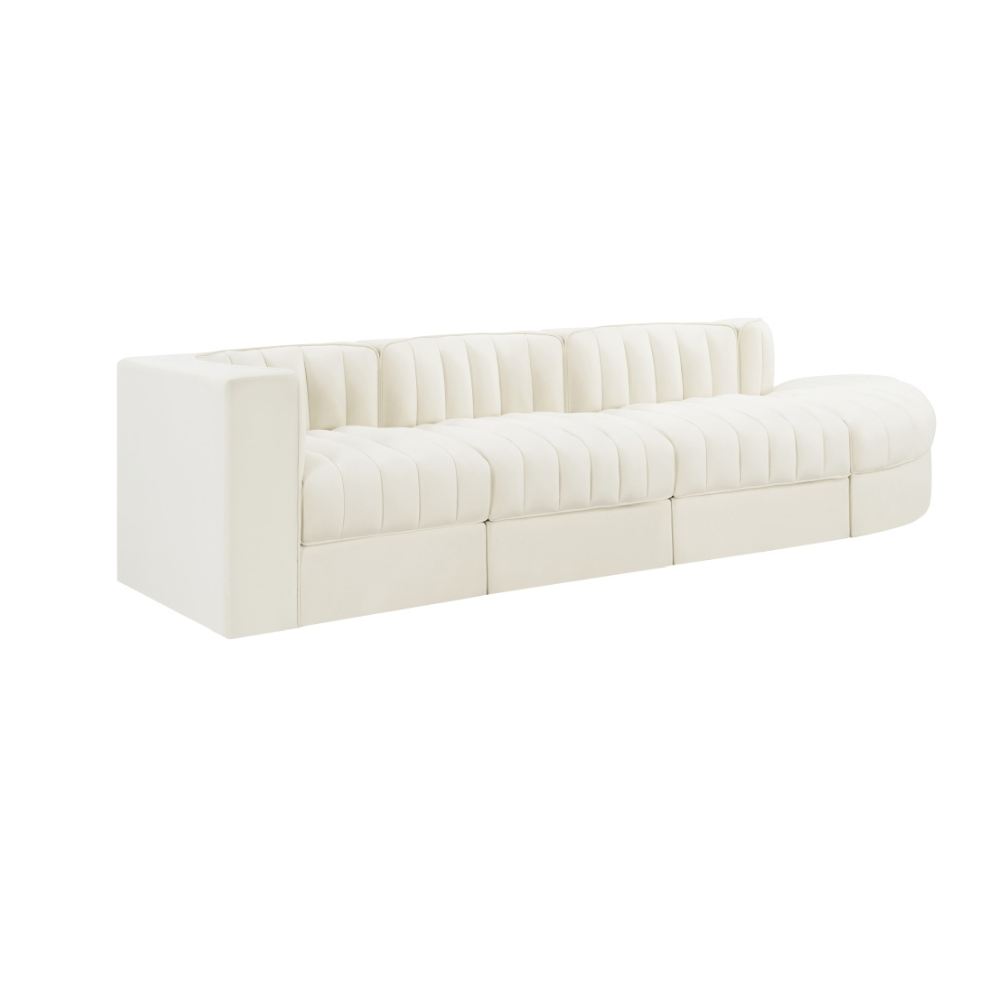 Rumina Velvet 4pc Modular Sectional