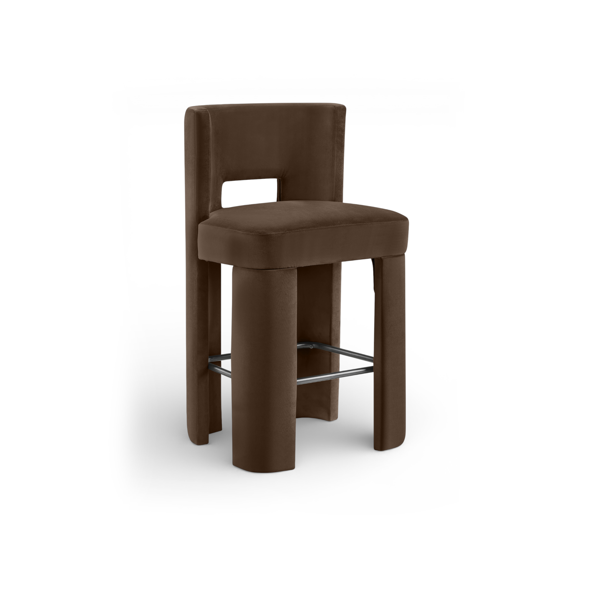 Zylo Velvet Bar Stool, Set of 2