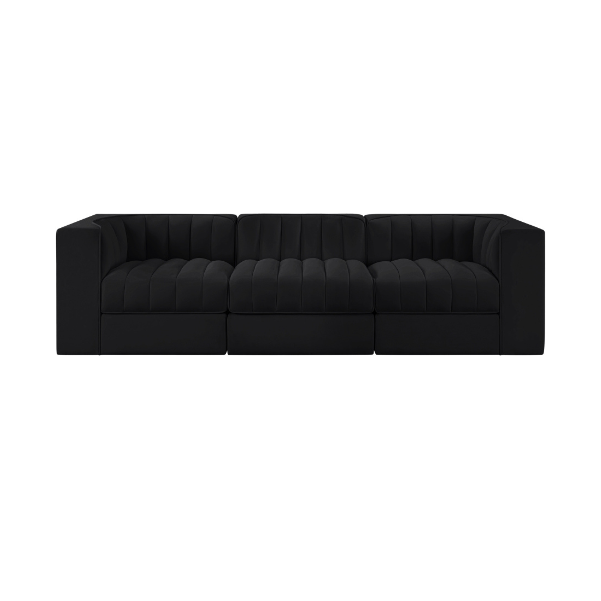 Rumina Velvet 3pc Modular Sofa