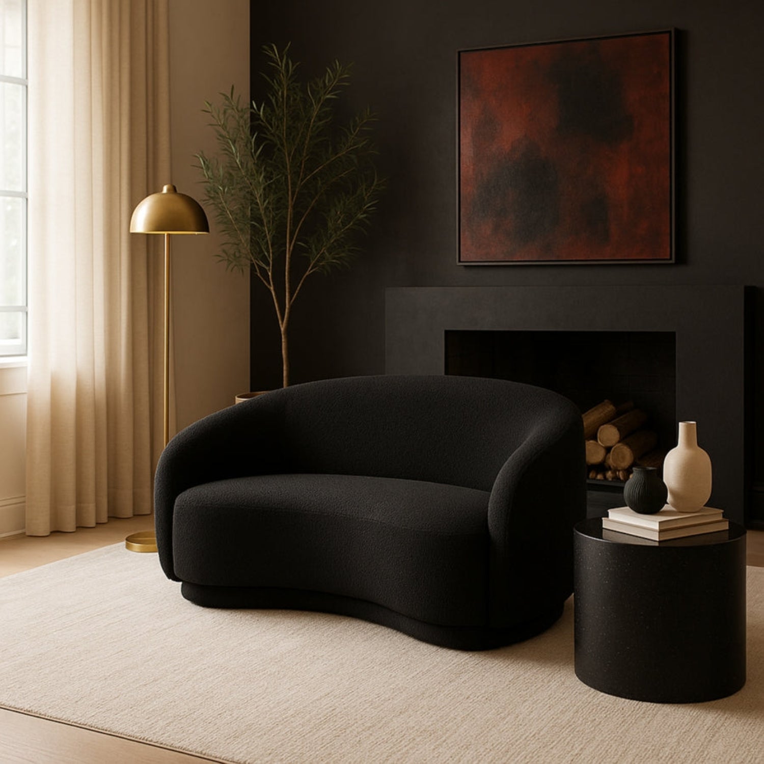 Veris Boucle Loveseat