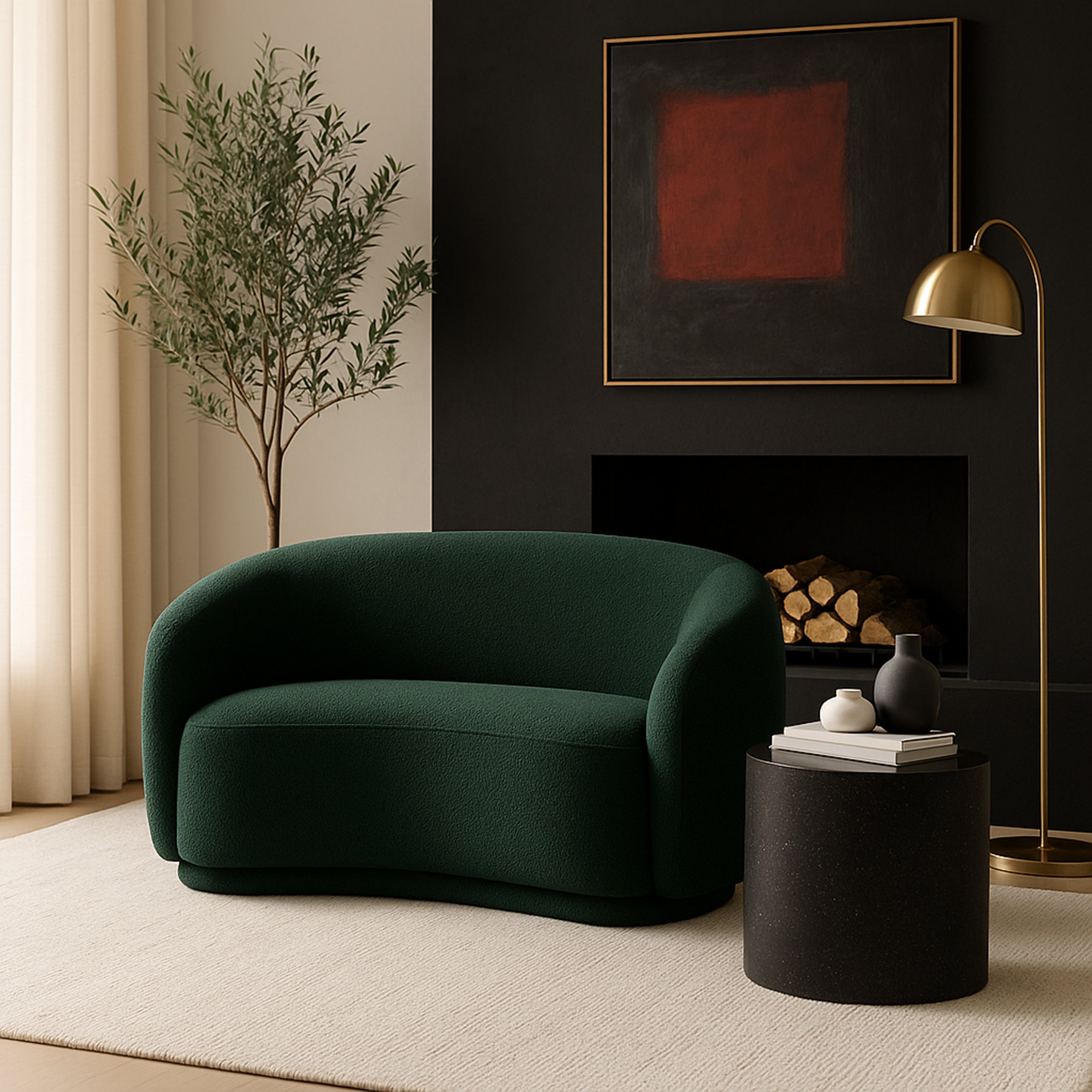 Veris Boucle Loveseat